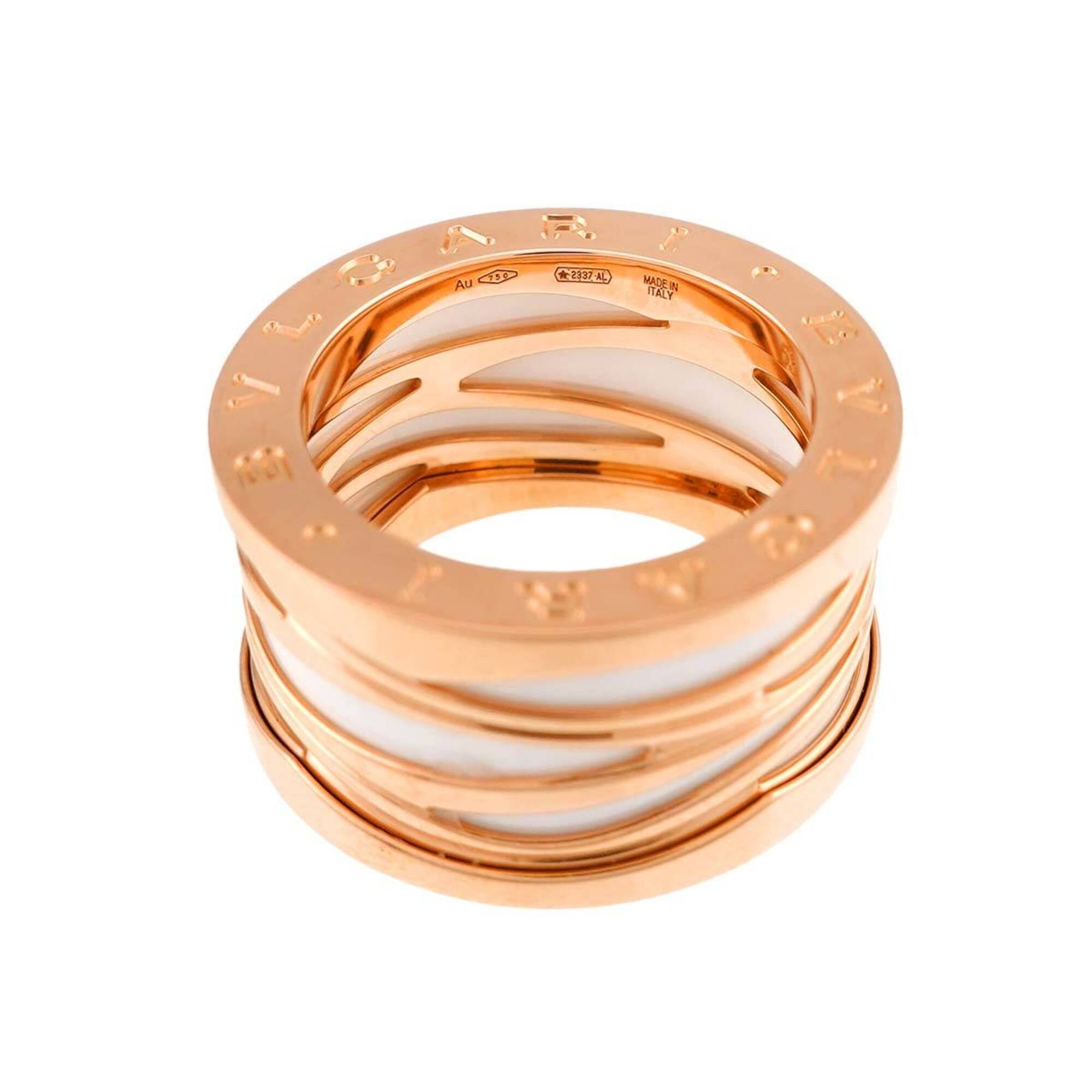 Bvlgari Pink Gold White Pink Gold (18K) Band Ring (Pre-Owned)