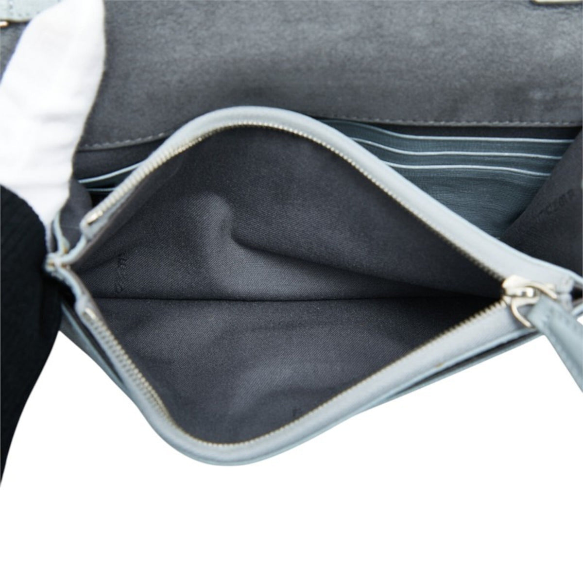 Fendi Gray Multi-Color Leather Shoulder Bag (Pre-Owned)