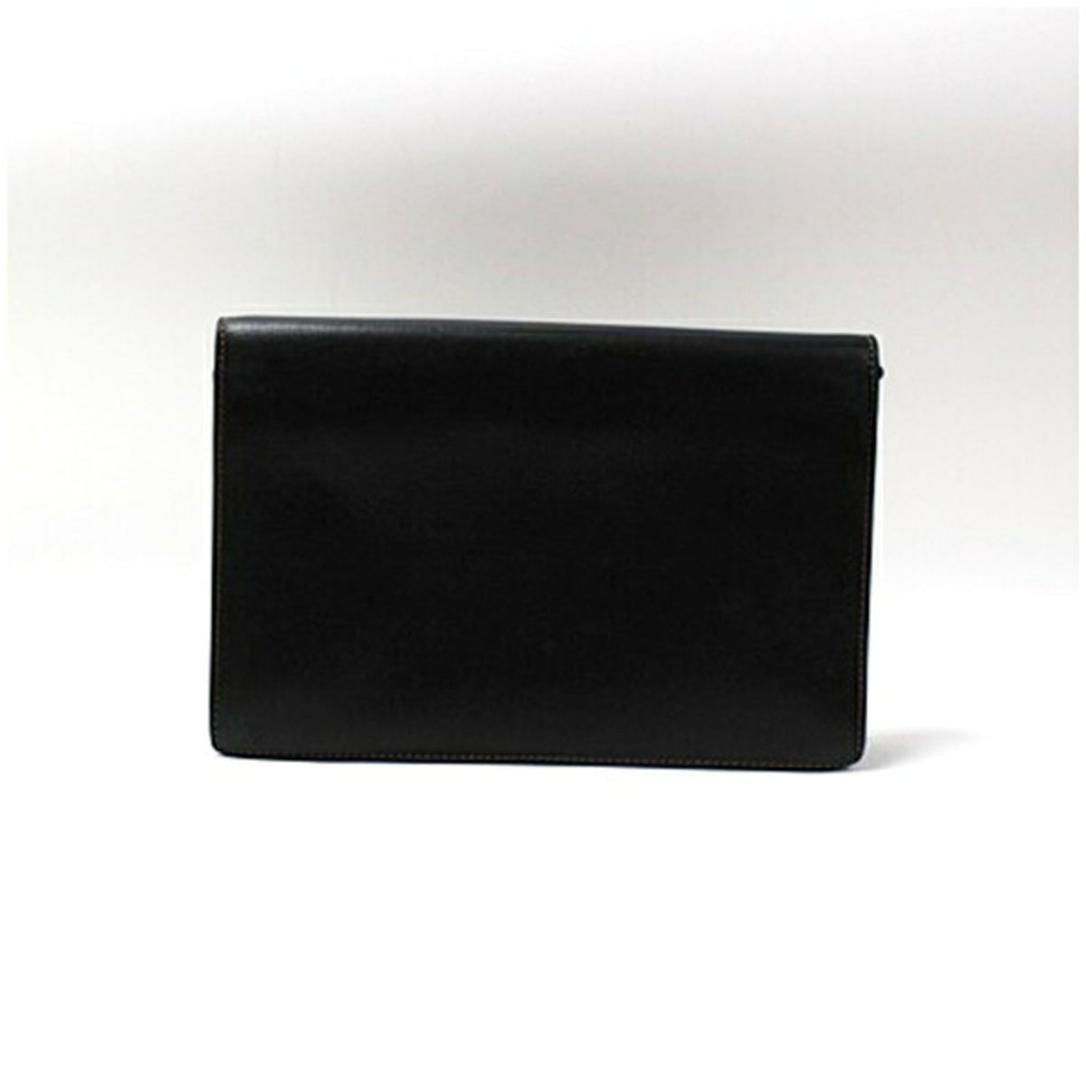 Dunhill Black Brown Leather Clutch Bag (Pre-Owned)