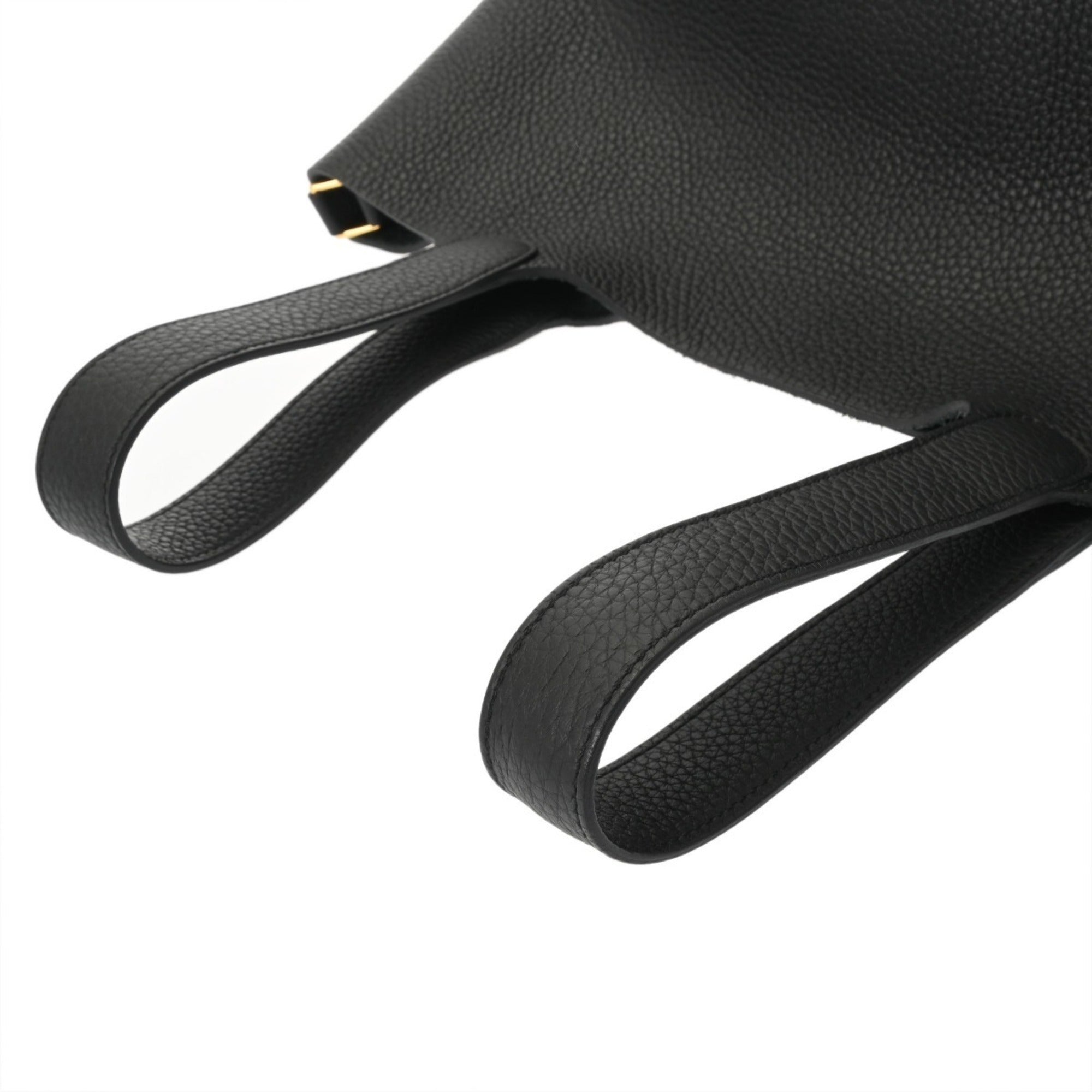 Hermes Black Taurillon Clemence Leather Handbag (Pre-Owned)