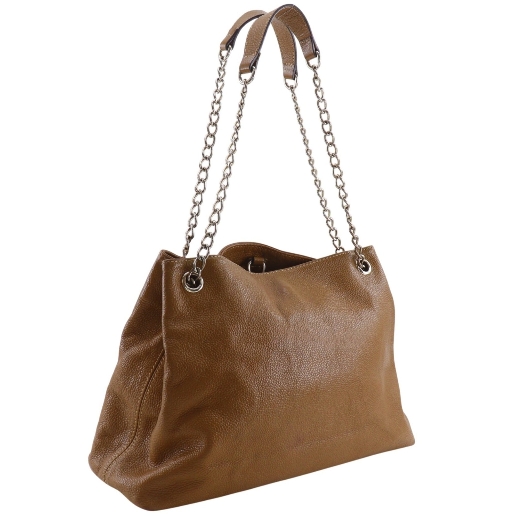 Gucci Brown Leather Tote Bag (Pre-Owned)