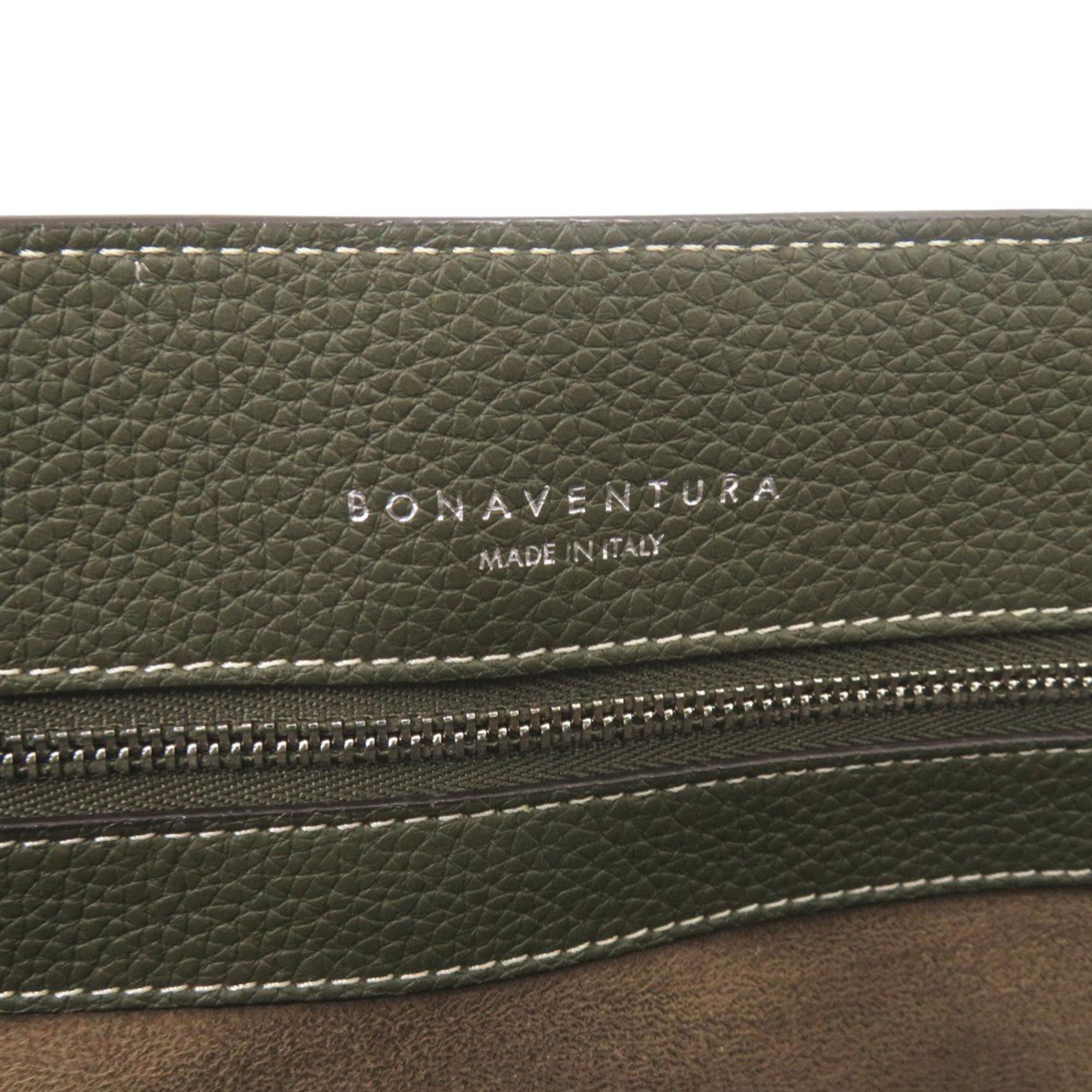 Bonaventura Olive Leather Tote Bag (Pre-Owned)