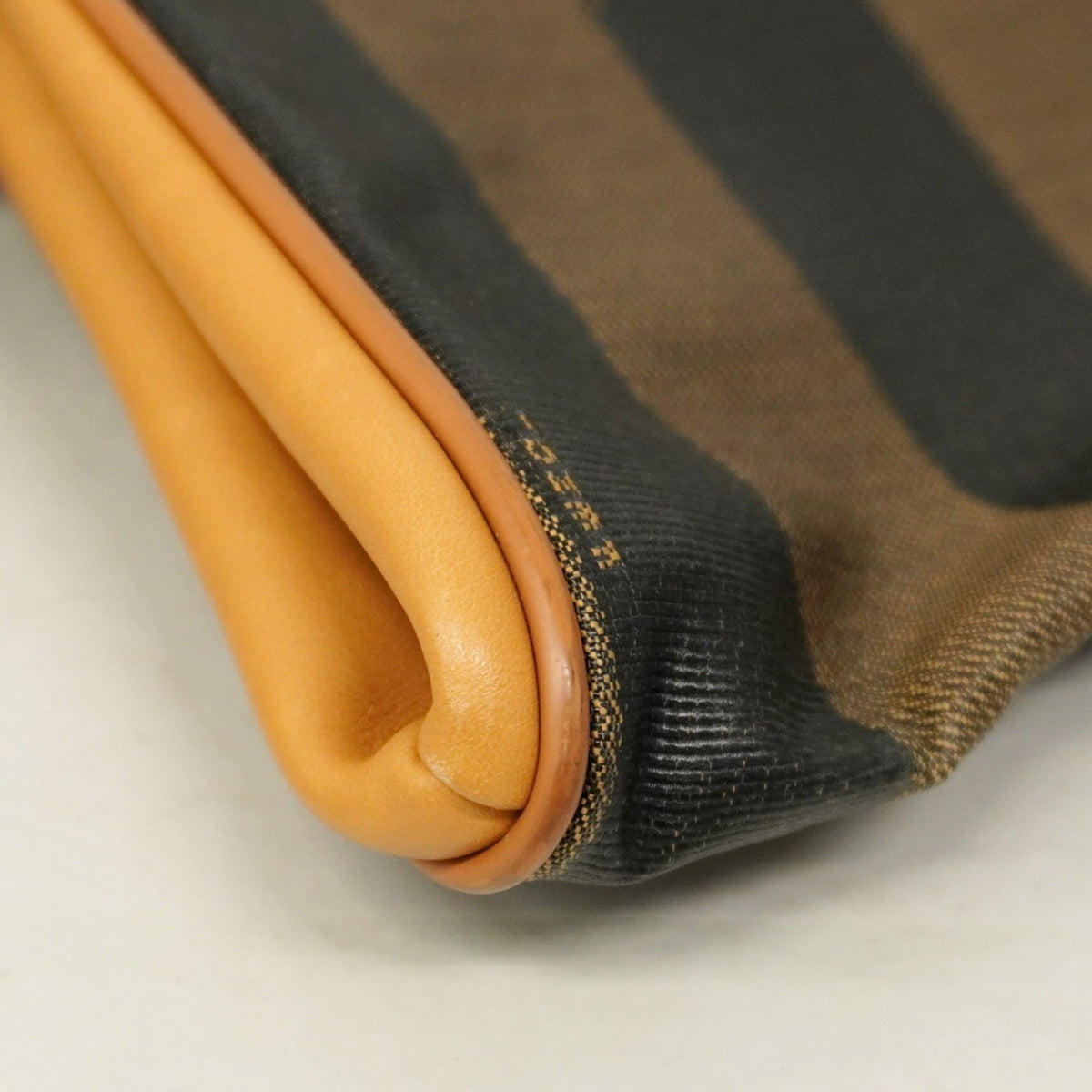 Fendi Beige Black Pvc Clutch Bag (Pre-Owned)