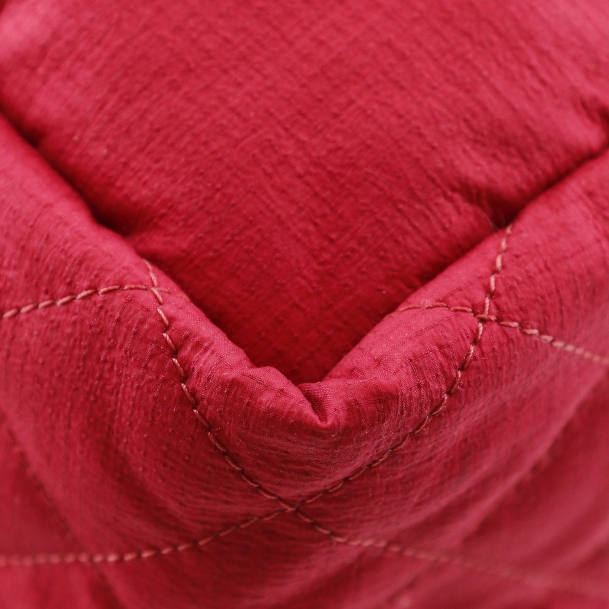 Chanel Red Color Nylon Backpack (Pre-Owned)