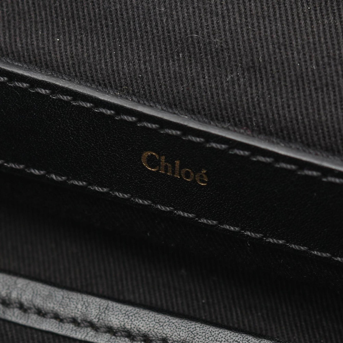 Chloé Black Gray Leather Handbag (Pre-Owned)