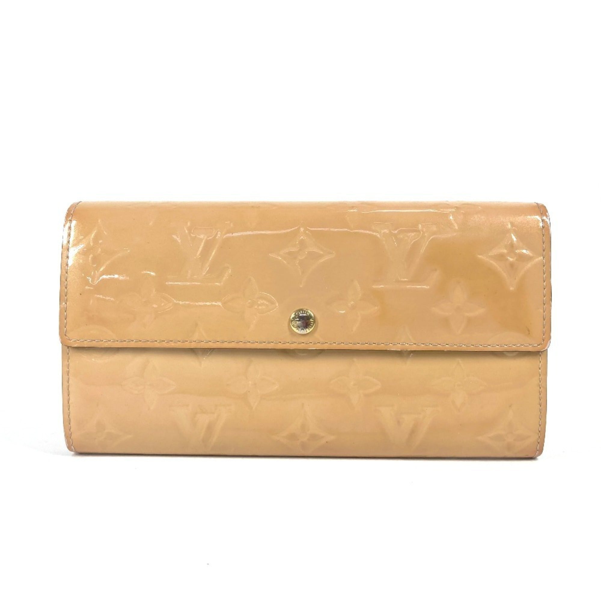 Louis Vuitton Monogram Vernis Pink Rose Angelique Monogram Vernis Long Wallet (Bi-Fold) (Pre-Owned)