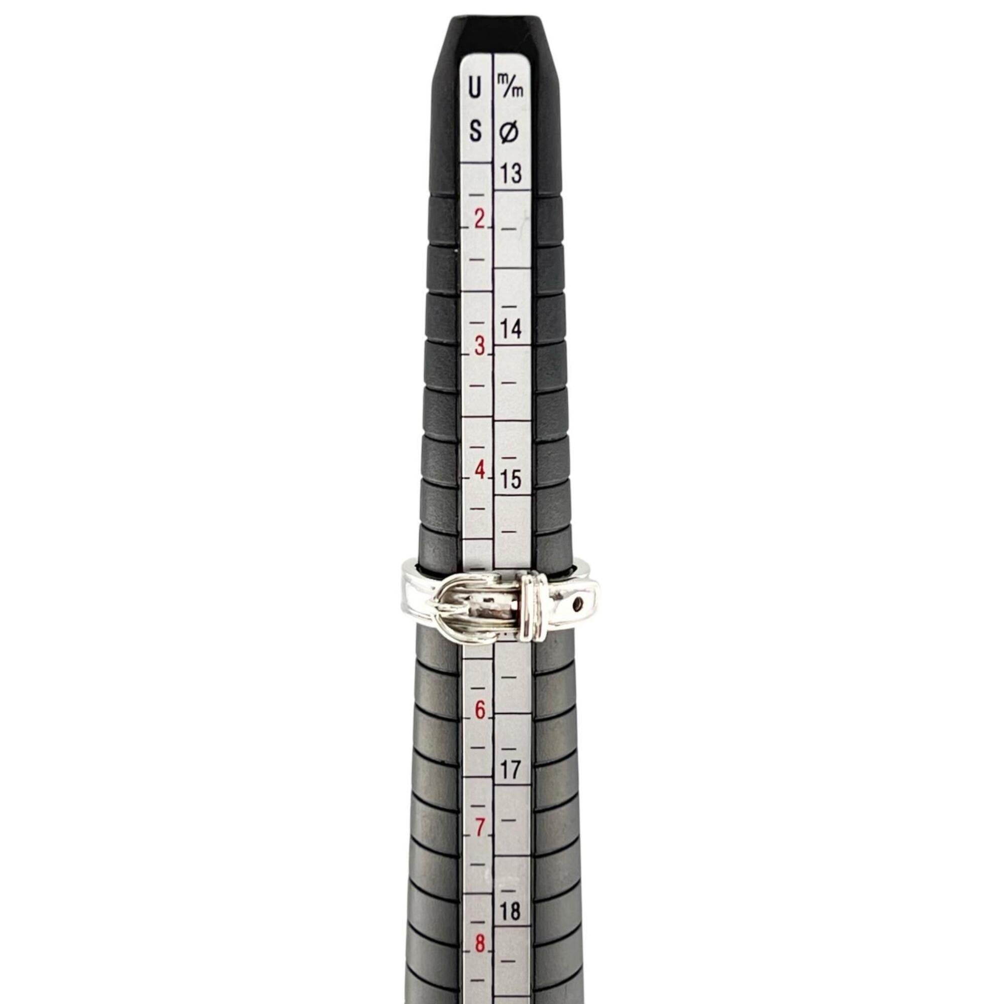 Hermes Silver Silver 925 Band Ring (Pre-Owned)