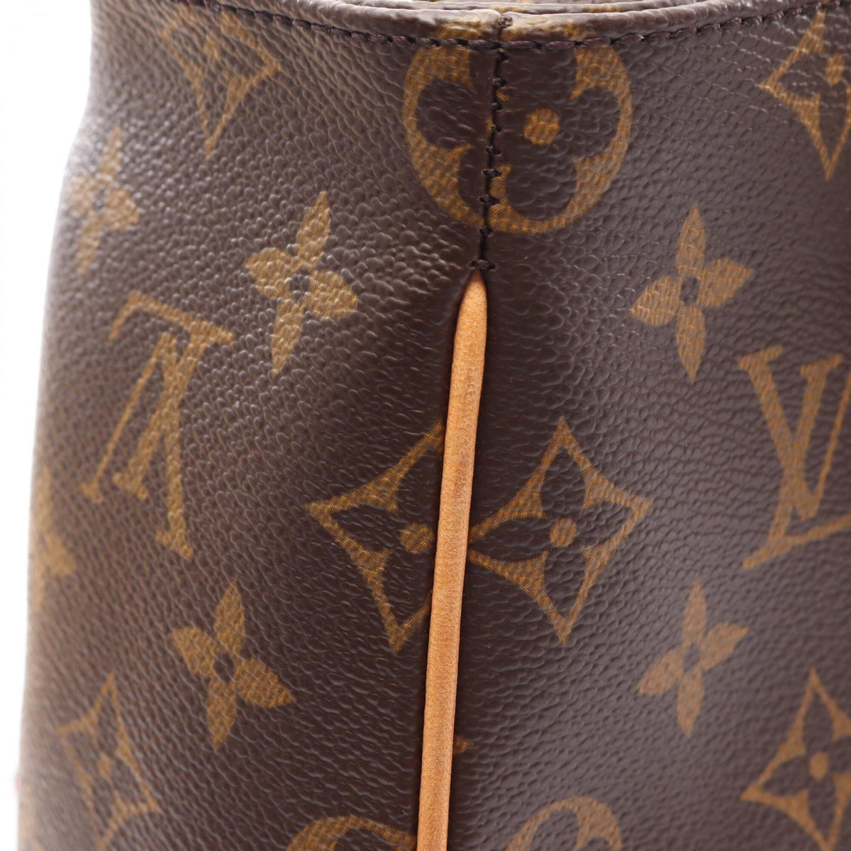 Louis Vuitton Brown Monogram Coated Canvas Leather Handbag (Pre-Owned)
