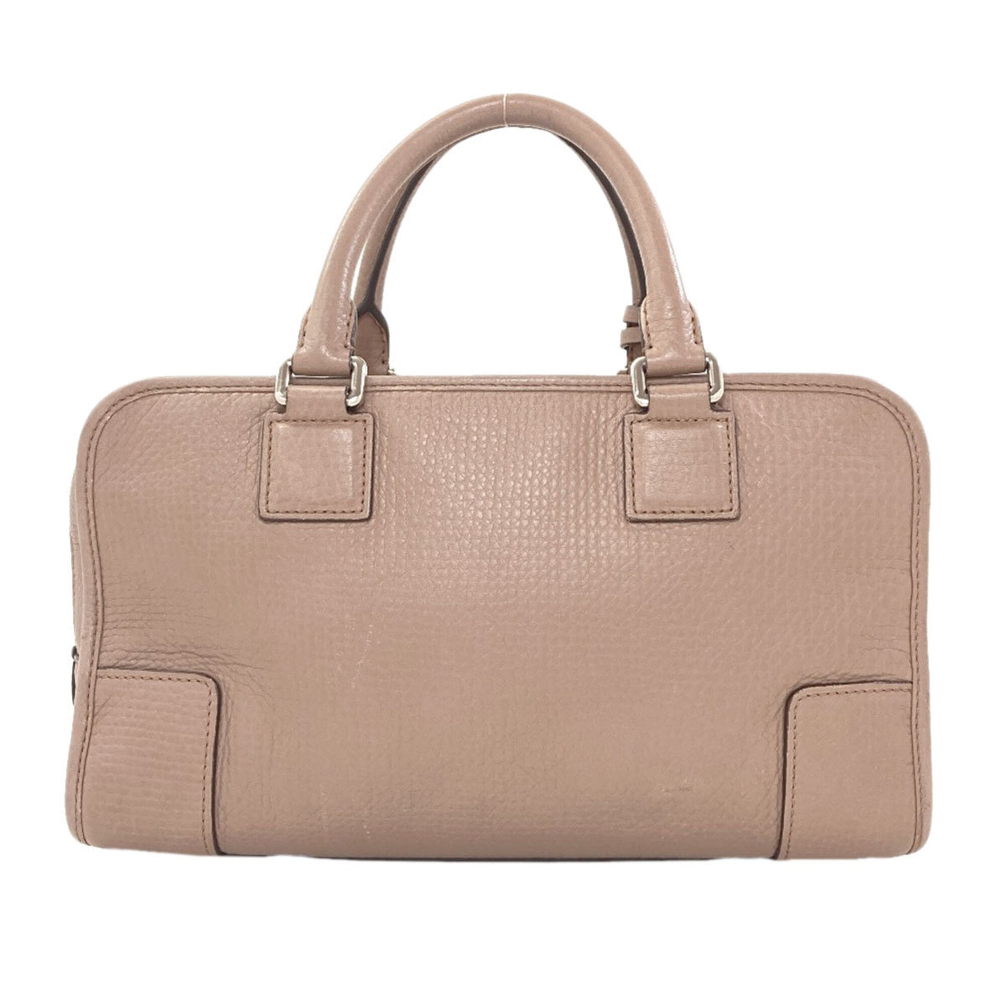 Loewe Amazona Grayish Leather Handbag (Pre-Owned)