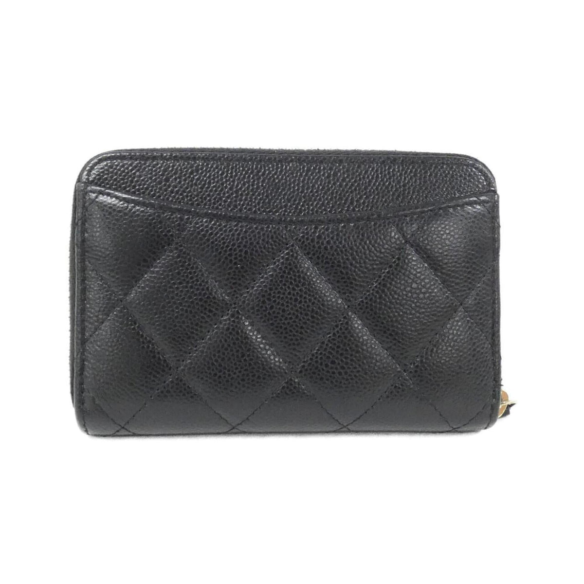 Chanel Black Grained Calfskin Coin Purse/Coin Case (Pre-Owned)