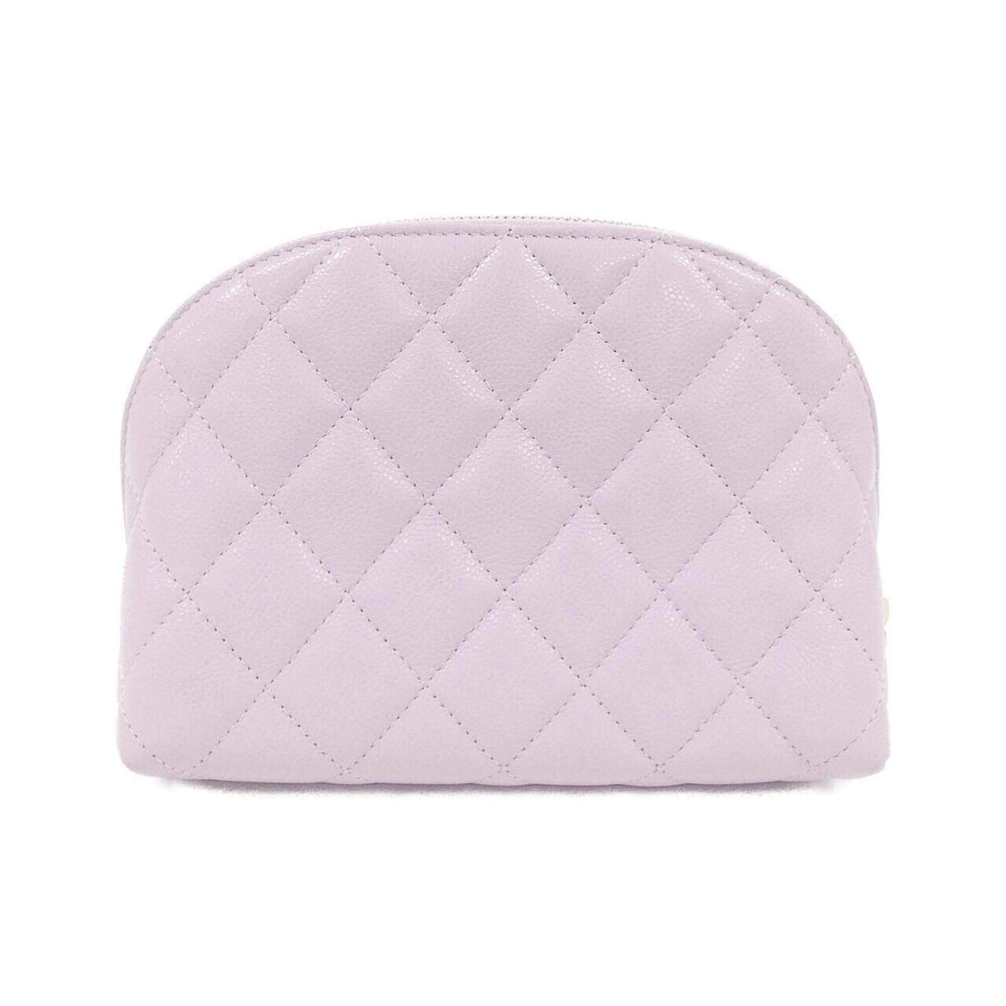 Chanel Pink Grained Calfskin Handbag Pouch (Pre-Owned)