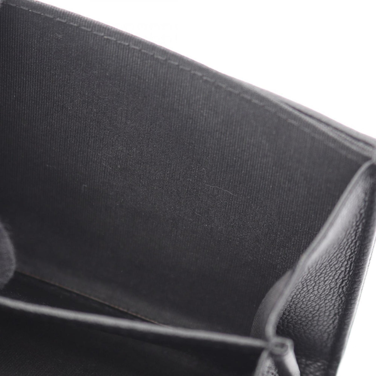 Chanel Black Leather Coin Purse/Coin Case (Pre-Owned)