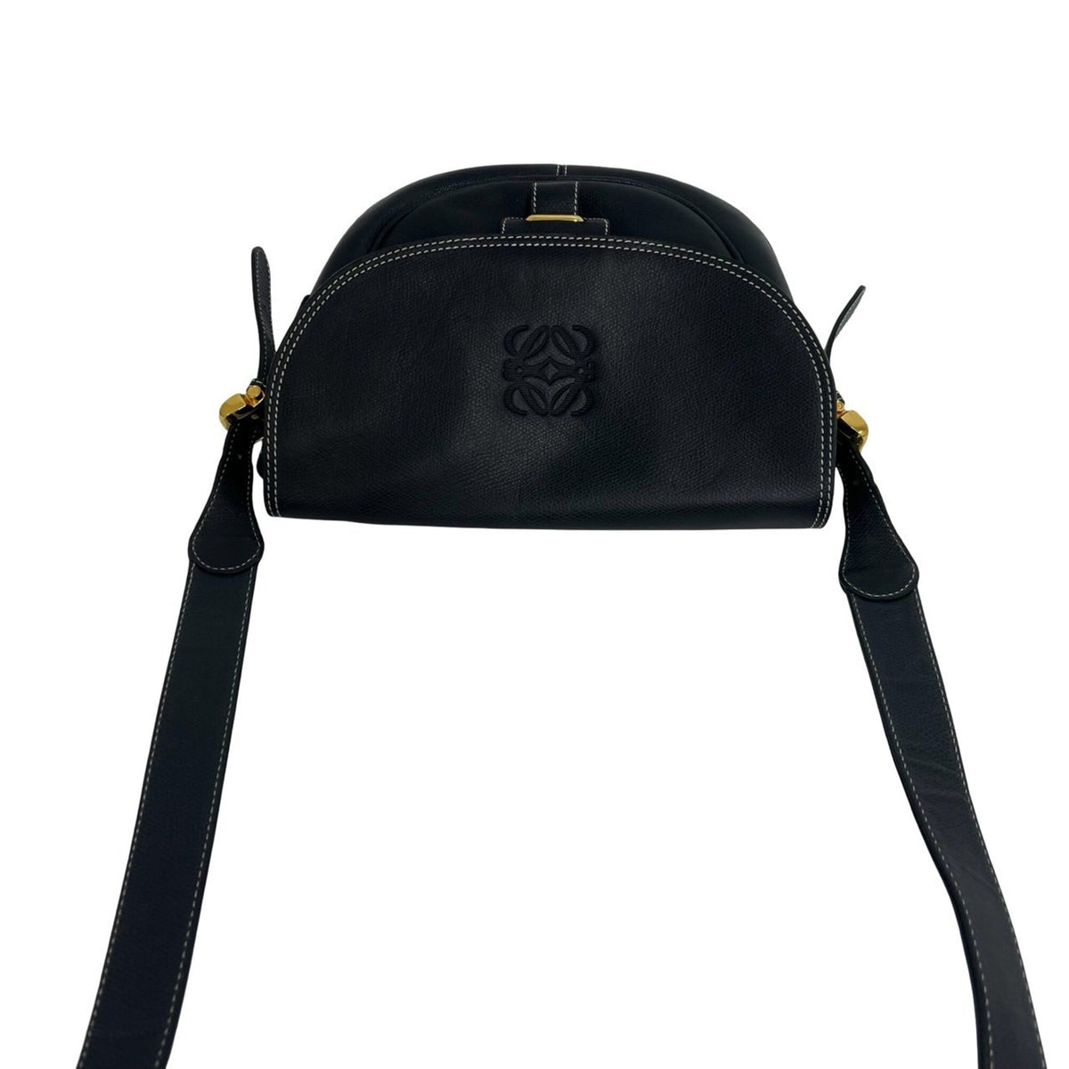 Loewe Navy Leather Pochette Shoulder Bag (Pre-Owned)