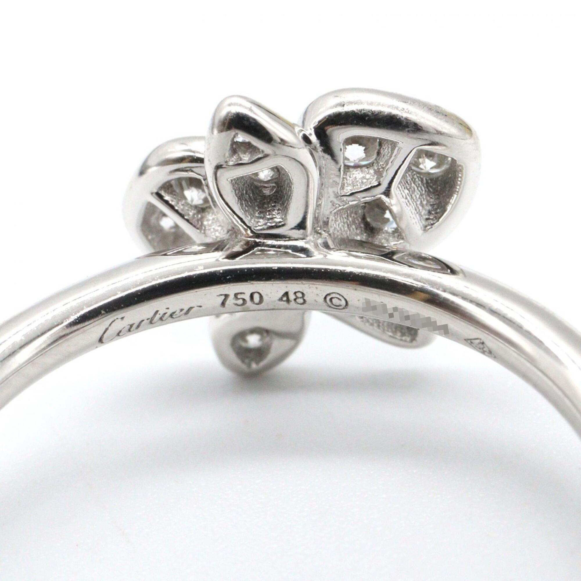 Cartier Silver Clear White Gold (18K) Band Ring (Pre-Owned)