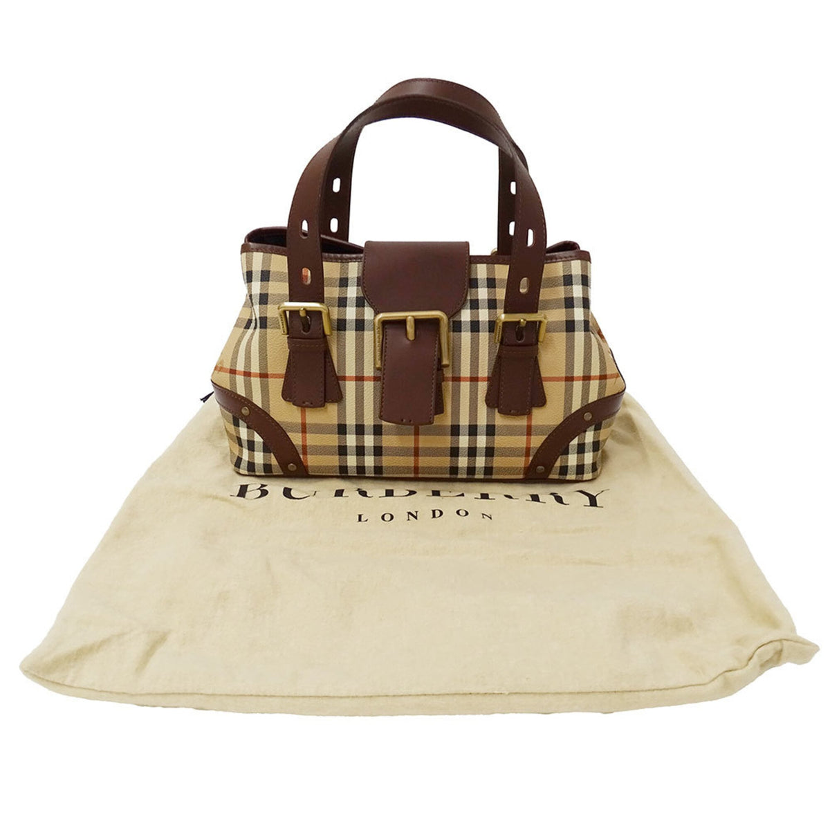 Burberry Beige Pvc Handbag (Pre-Owned)