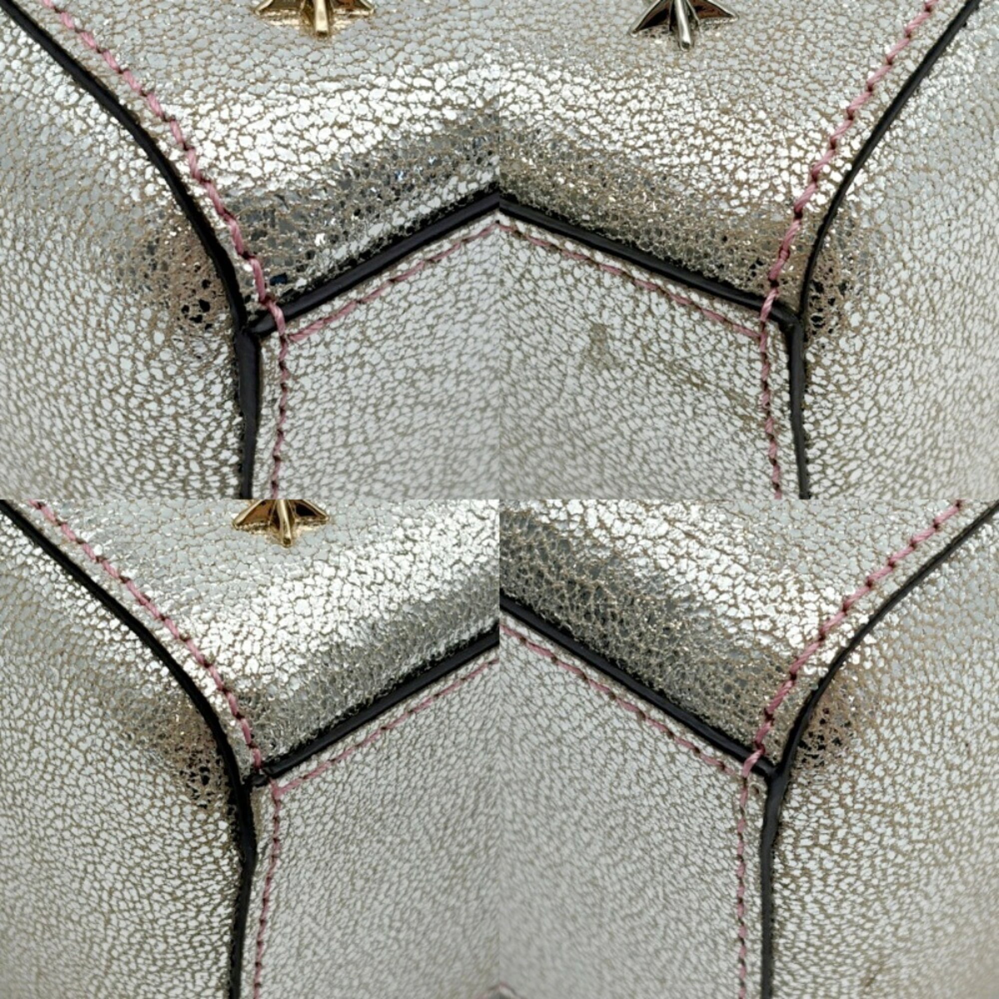 Jimmy Choo Silver Leather Tote Bag (Pre-Owned)
