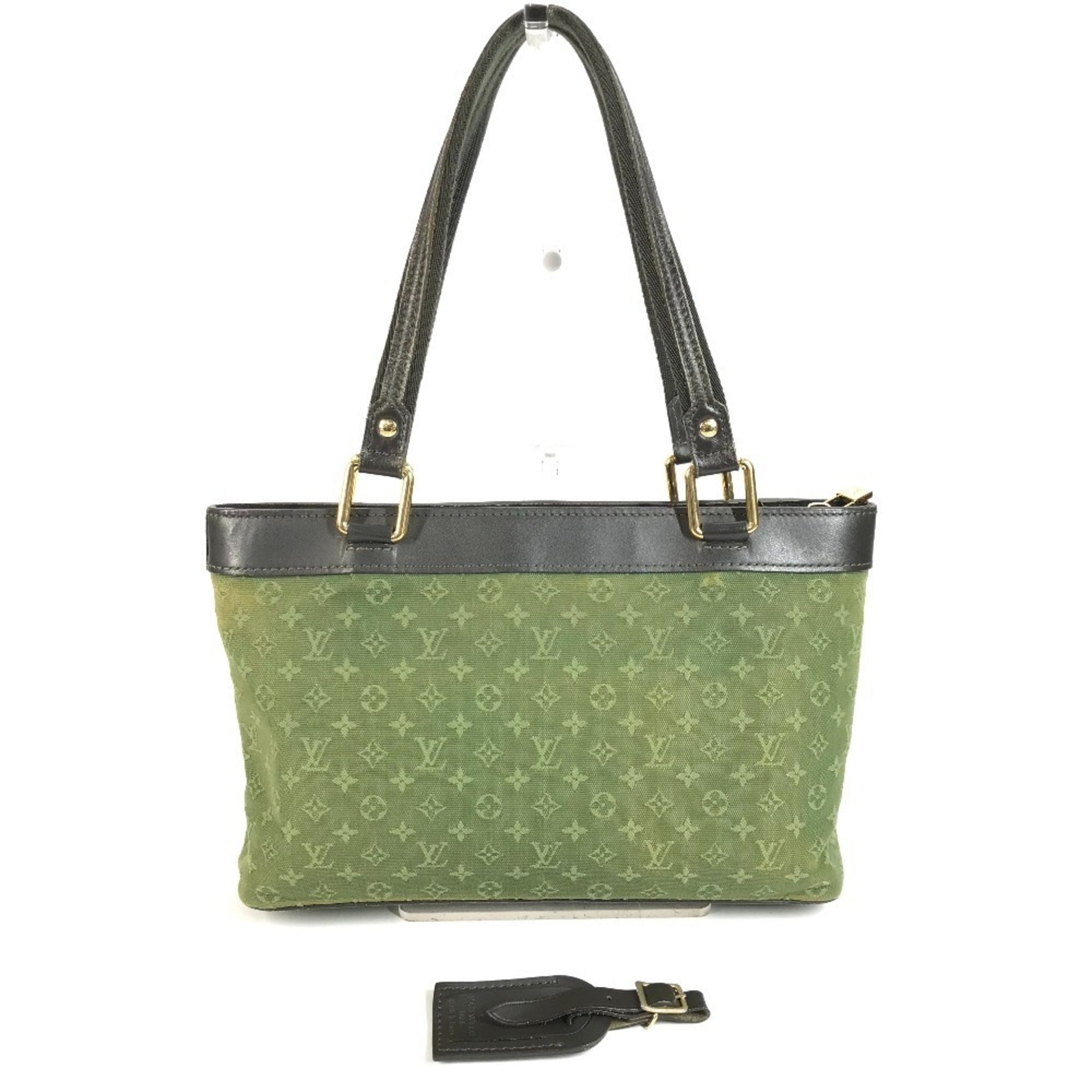 Louis Vuitton Khaki Monogram Mini Handbag Shoulder Bag Tote Bag (Pre-Owned)
