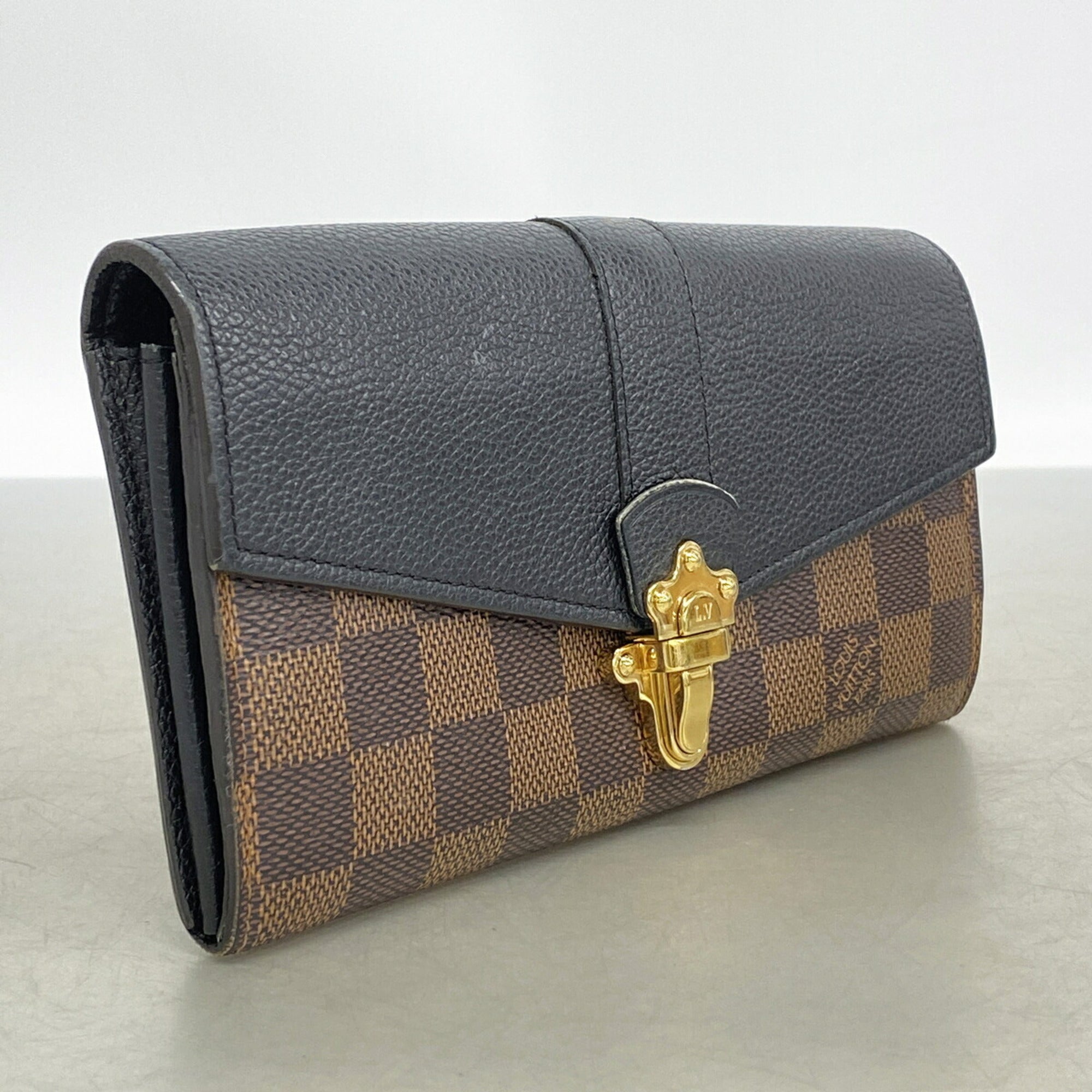 Louis Vuitton Ebene Noir Long Wallet (Bi-Fold) (Pre-Owned)