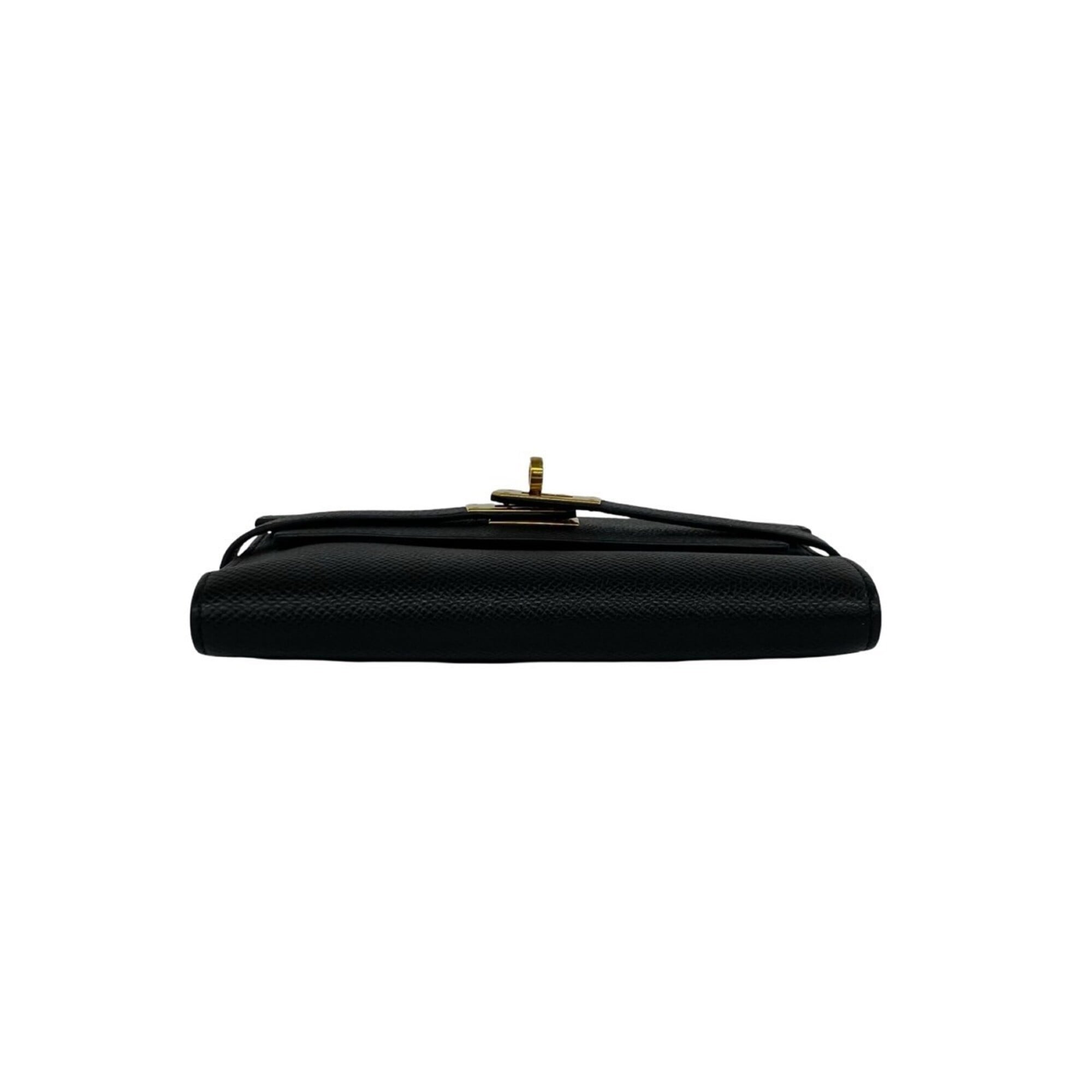 Hermes Black Epsom Leather Wallet (Tri-Fold) (Pre-Owned)