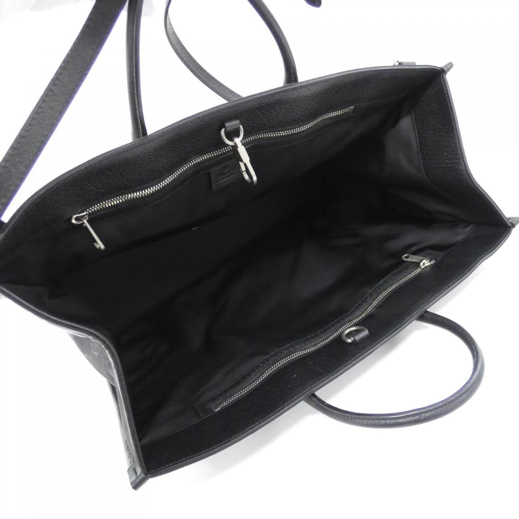 Gucci Black Nylon Leather Handbag (Pre-Owned)