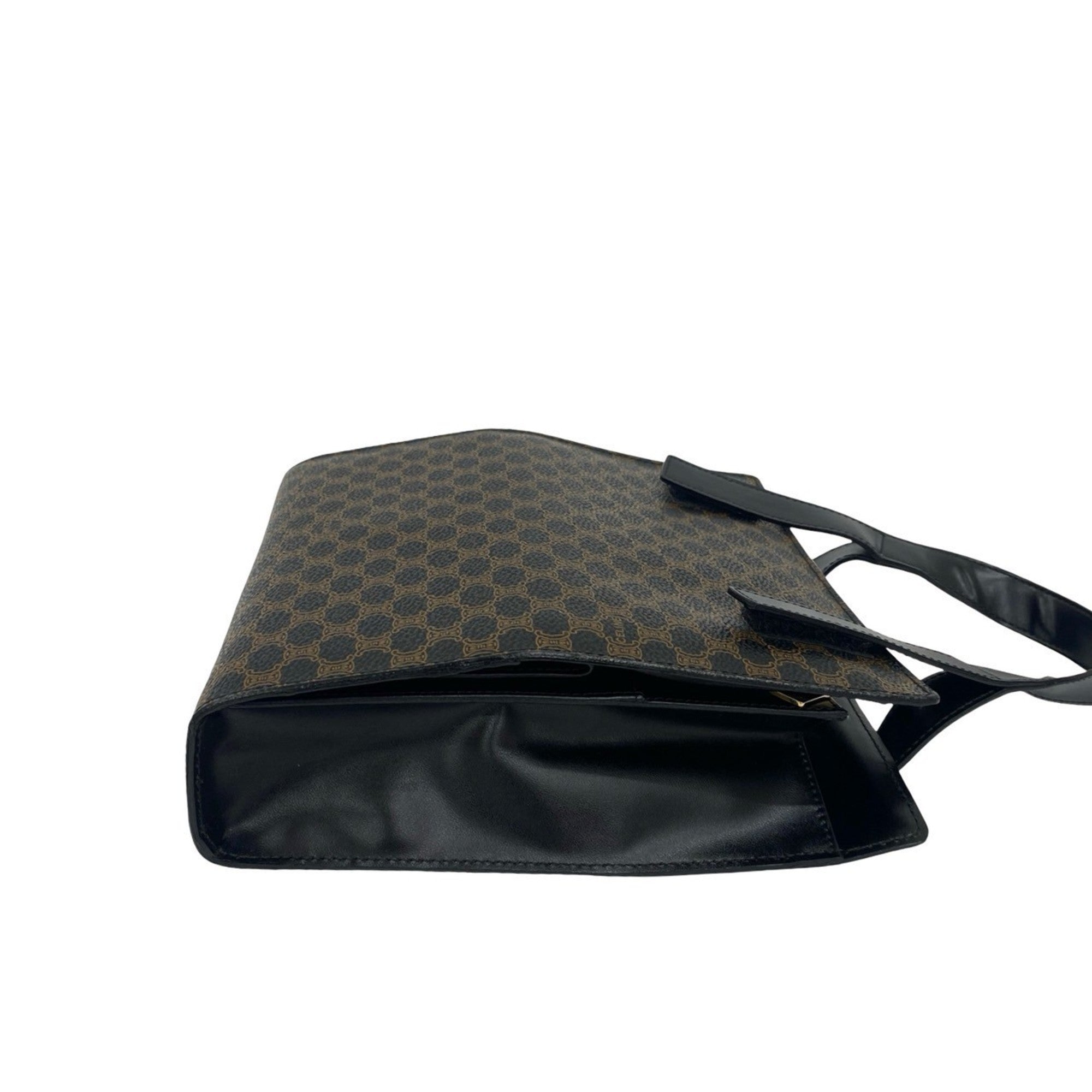 Celine Black Brown Leather Pvc Handbag Tote Bag (Pre-Owned)