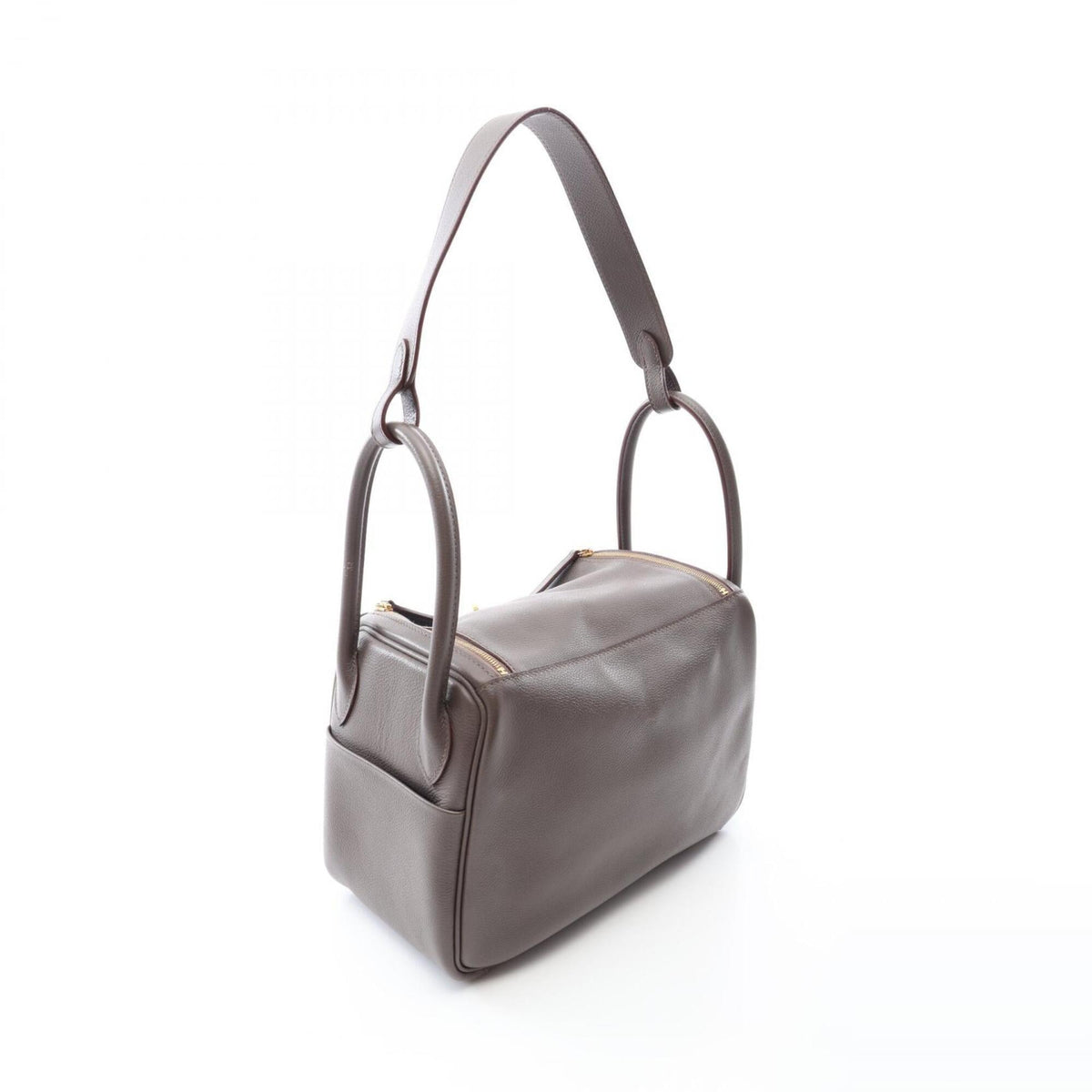 Hermes Etain Gray Evercalf Leather Handbag Shoulder Bag (Pre-Owned)