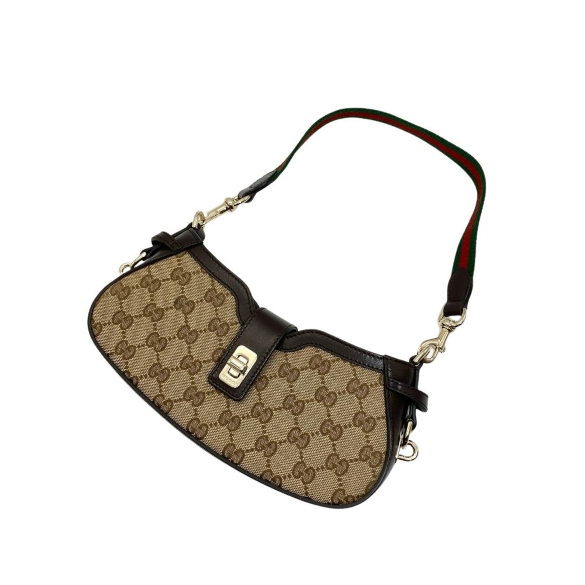Gucci Gg Canvas Beige Gg Canvas Shoulder Bag (Pre-Owned)