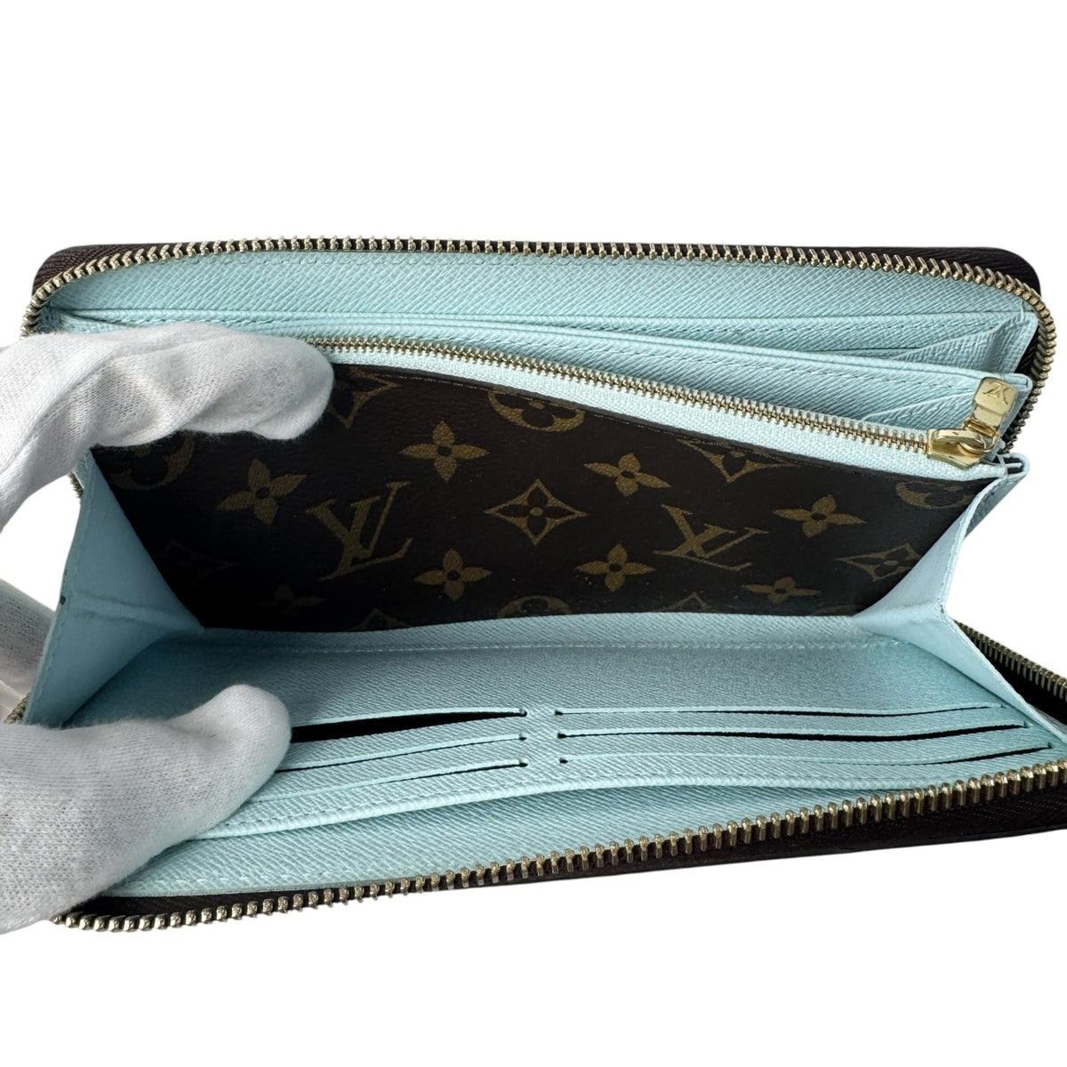 Louis Vuitton Brown Leather Long Wallet (Bi-Fold) (Pre-Owned)