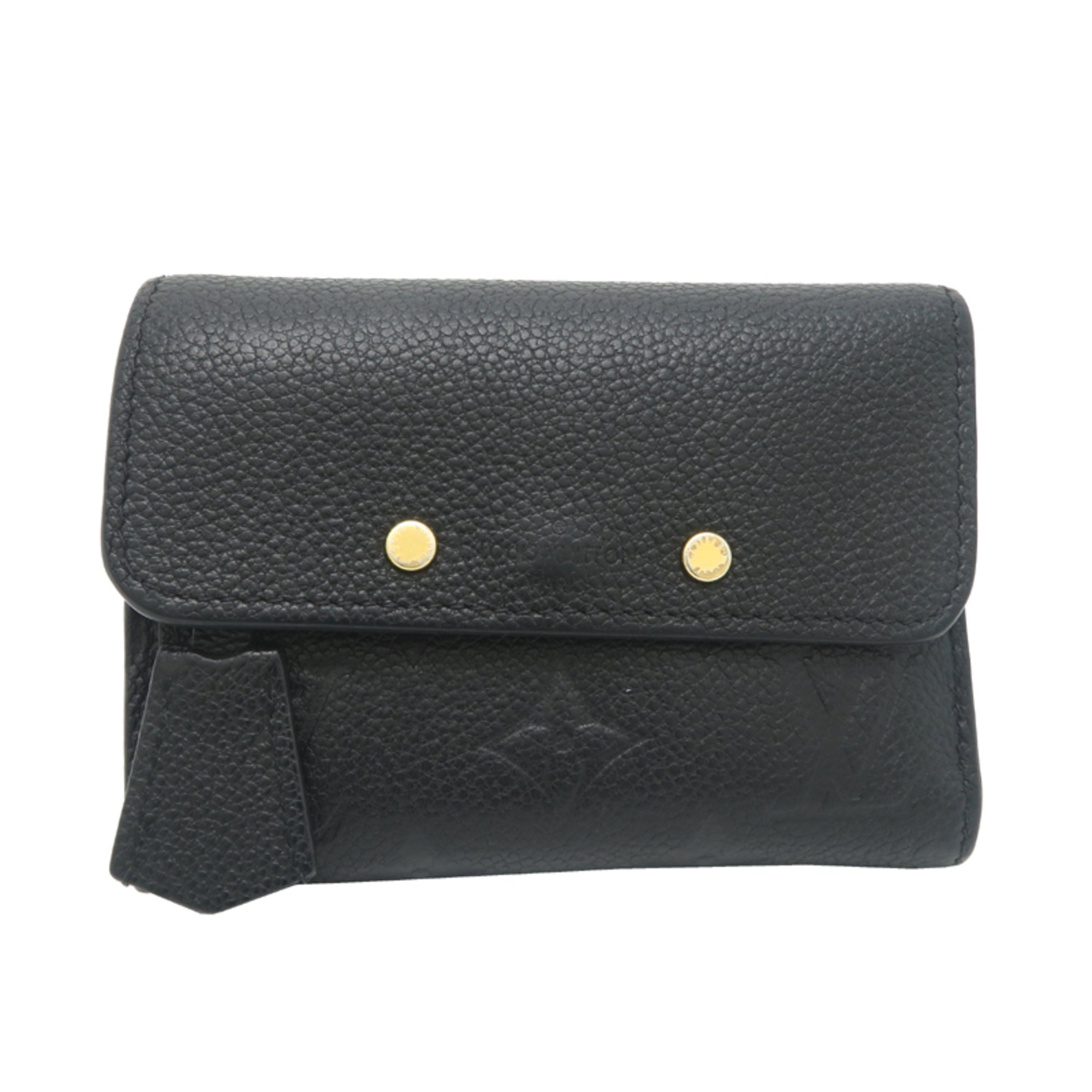 Louis Vuitton Black Noir Monogram Empreinte Wallet (Tri-Fold) (Pre-Owned)