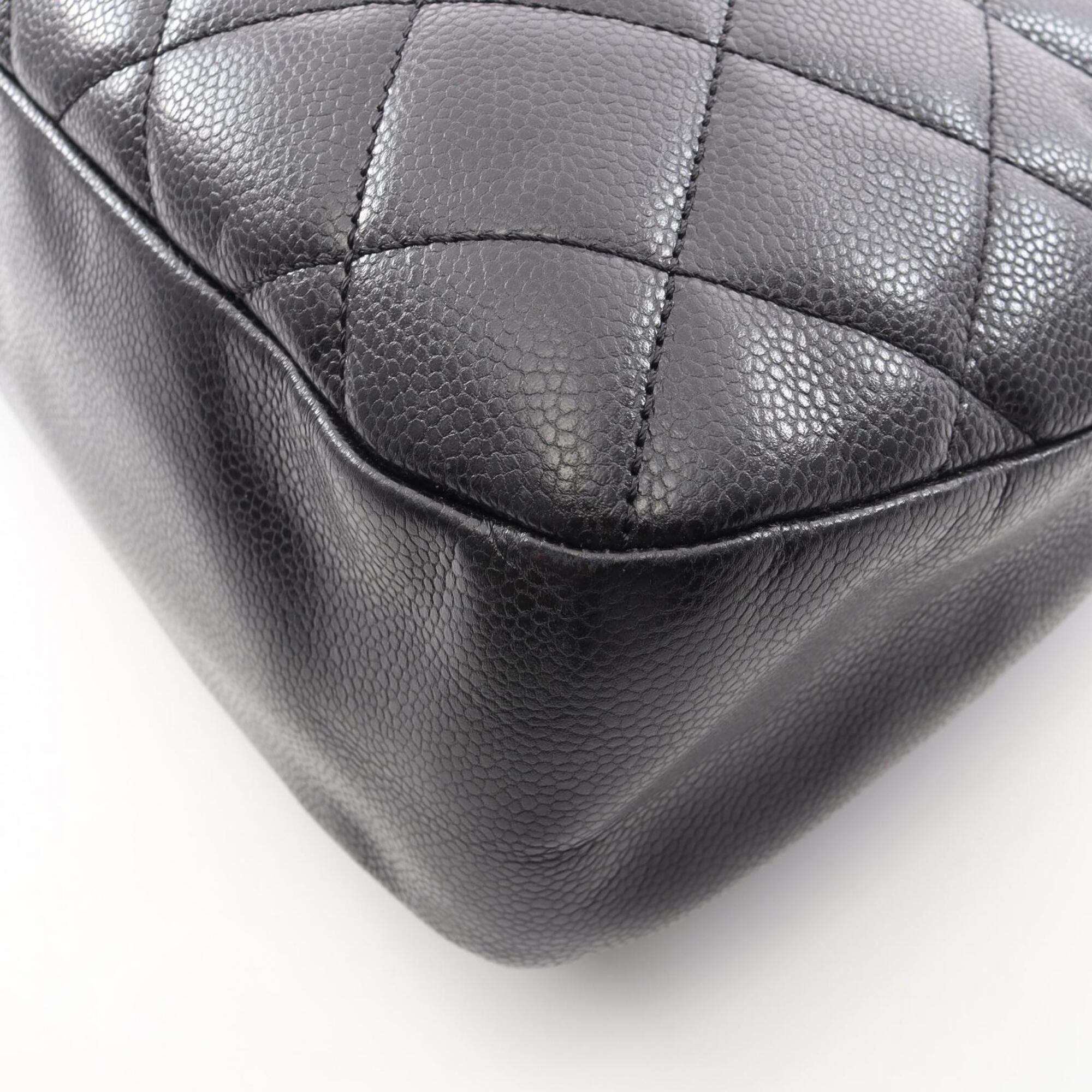 Chanel Black Grained Calfskin Handbag Tote Bag (Pre-Owned)
