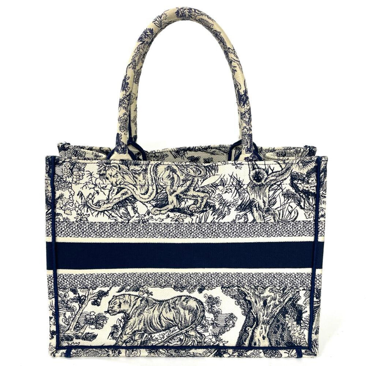 Christian Dior Navy Canvas Tote Bag (Pre-Owned)