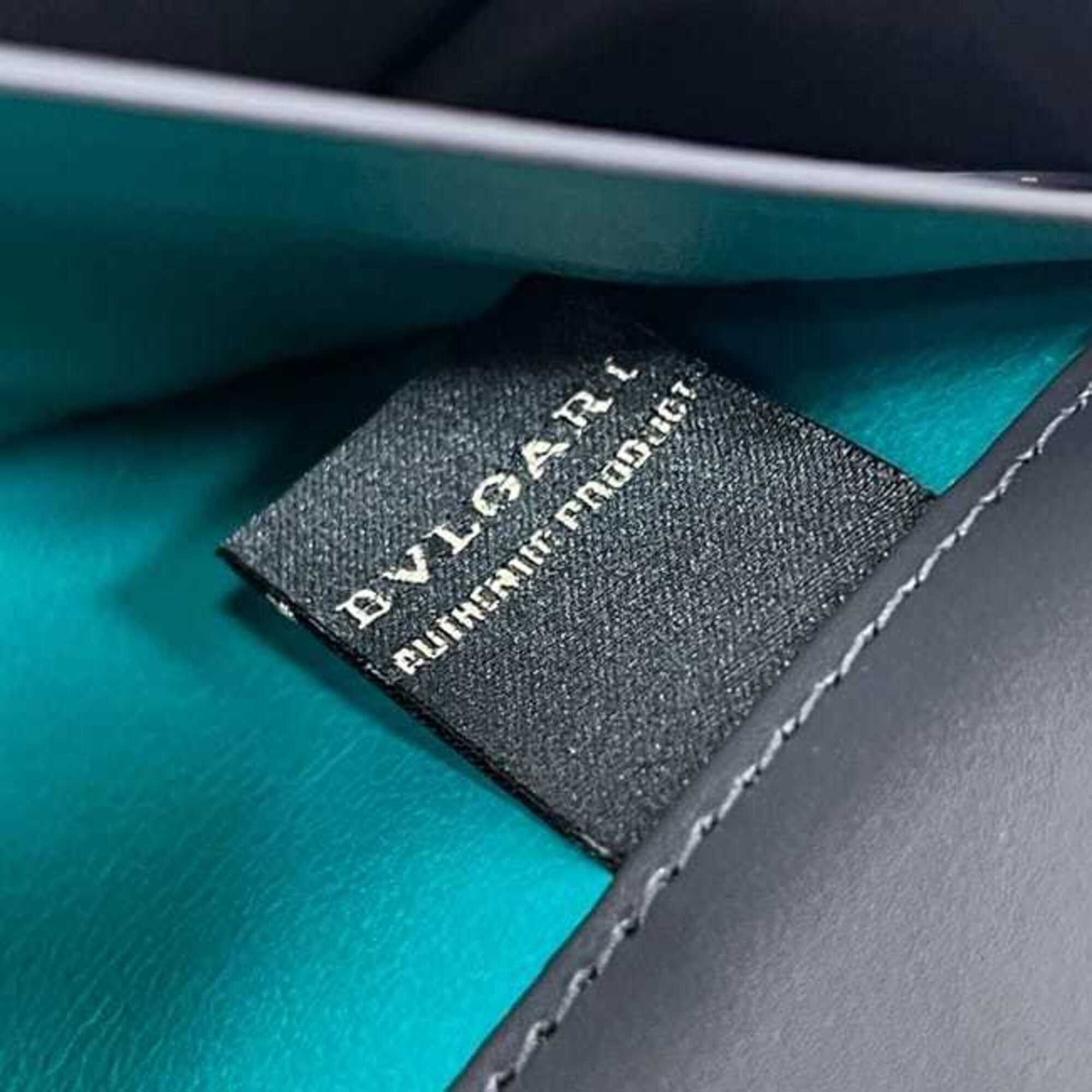 Bvlgari Bvlgari Bvlgari Silver Leather Long Wallet (Bi-Fold) (Pre-Owned)
