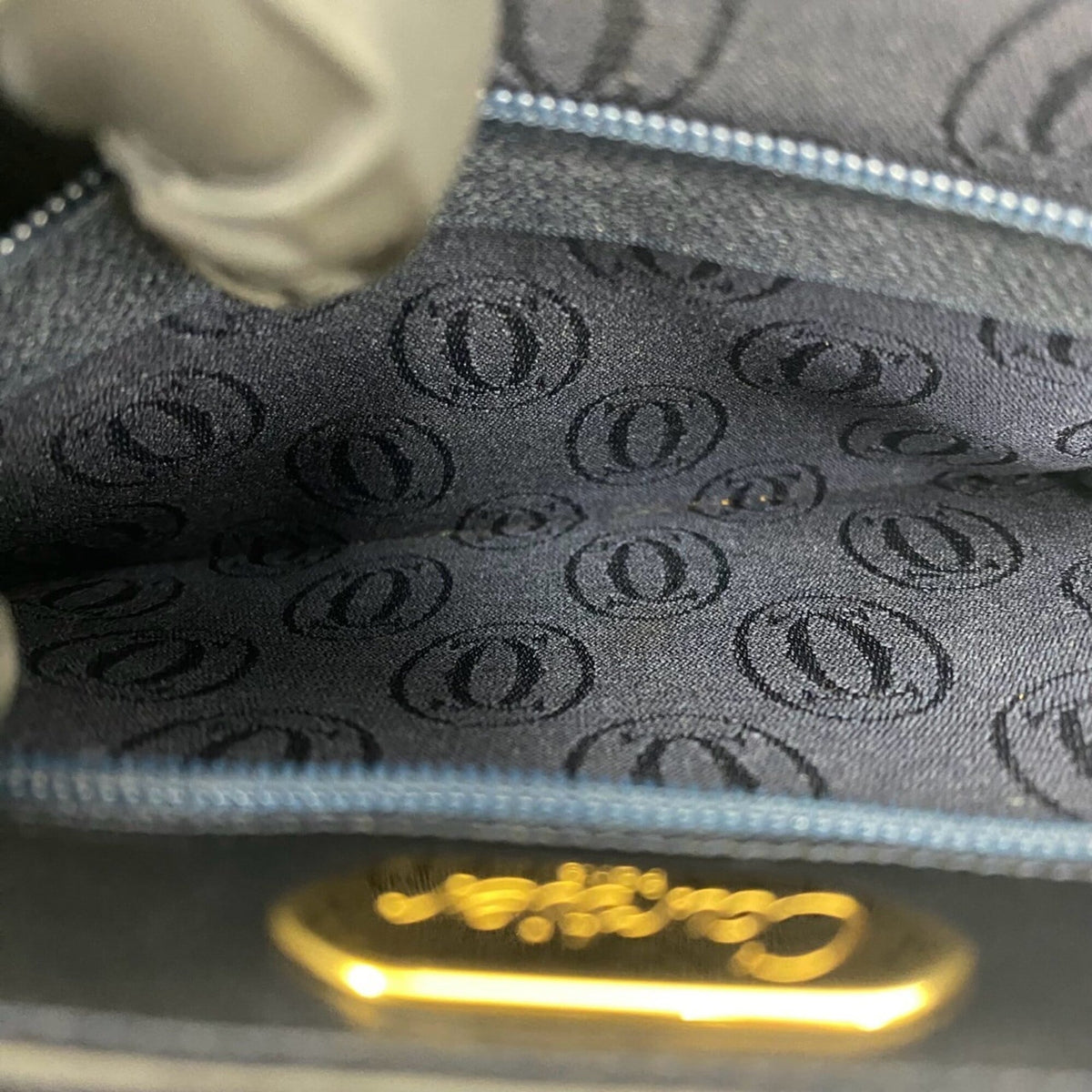 Cartier Black Leather Handbag Pochette Shoulder Bag (Pre-Owned)
