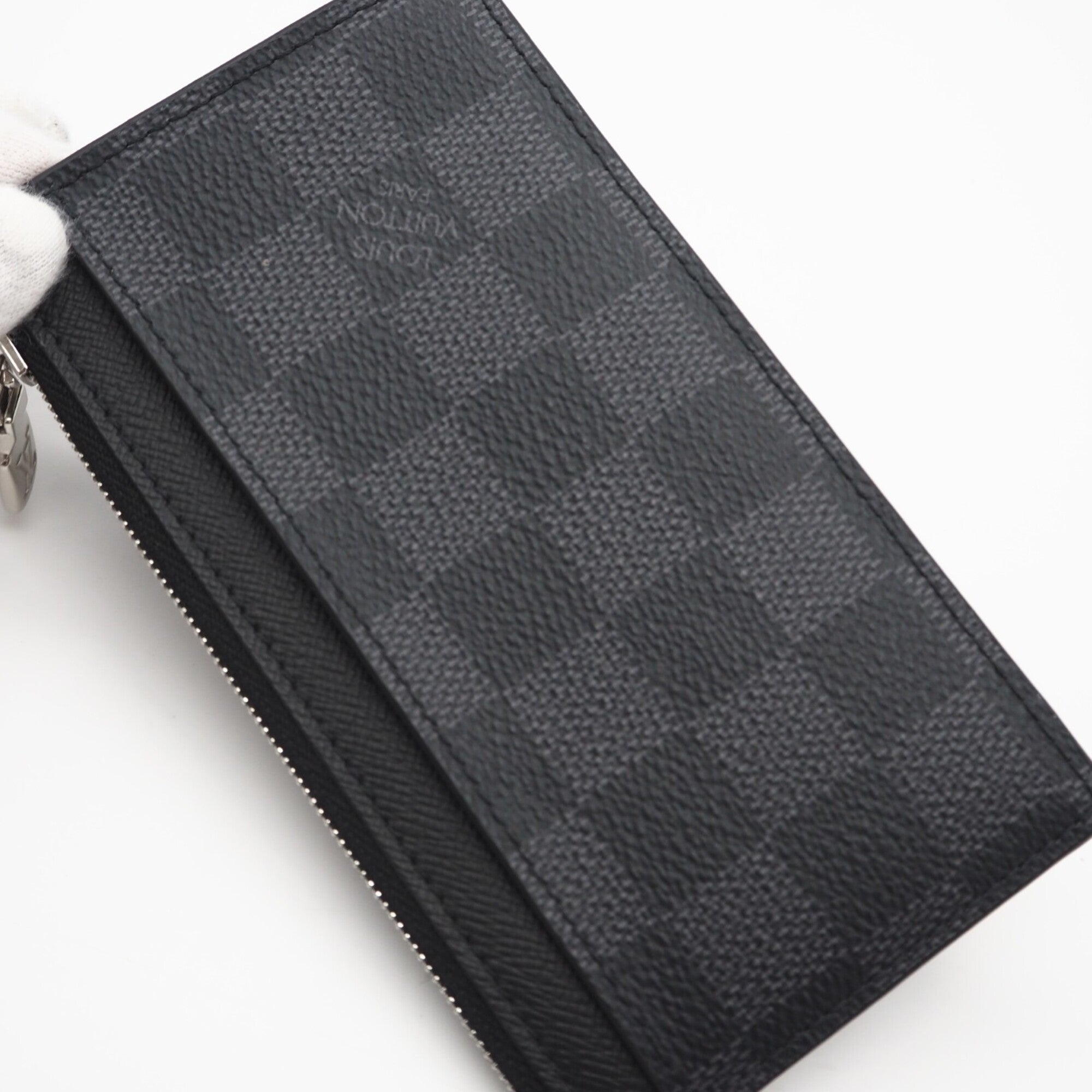 Louis Vuitton Damier Graphite Black Gray Coated Canvas Leather Coin Purse/Coin Case (Pre-Owned)