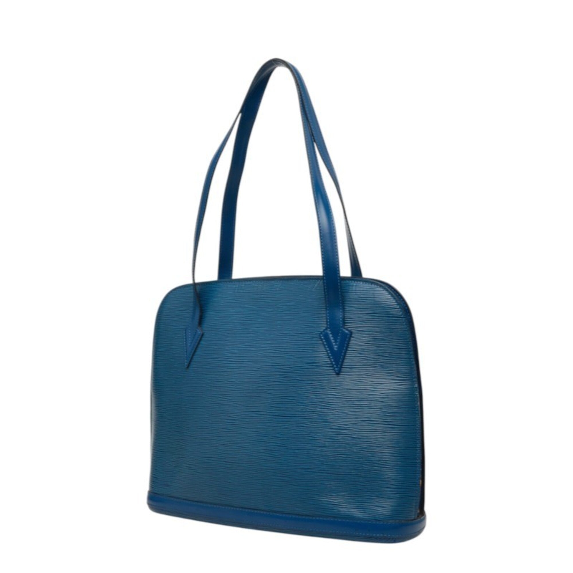 Louis Vuitton Toledo Blue Leather Shoulder Bag Tote Bag (Pre-Owned)
