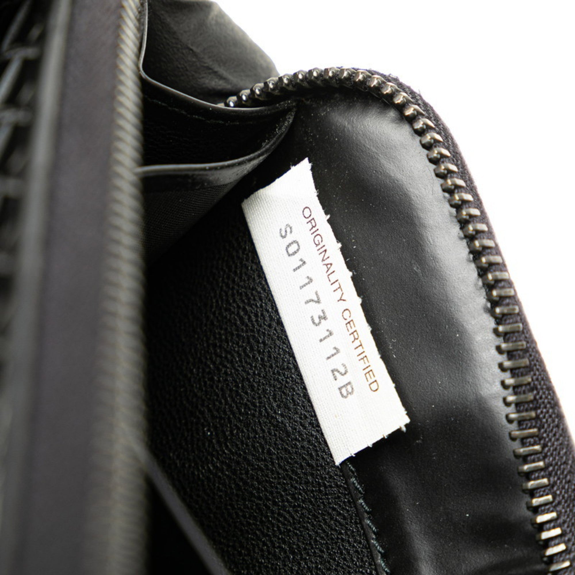 Bottega Veneta Black Leather Long Wallet (Bi-Fold) (Pre-Owned)
