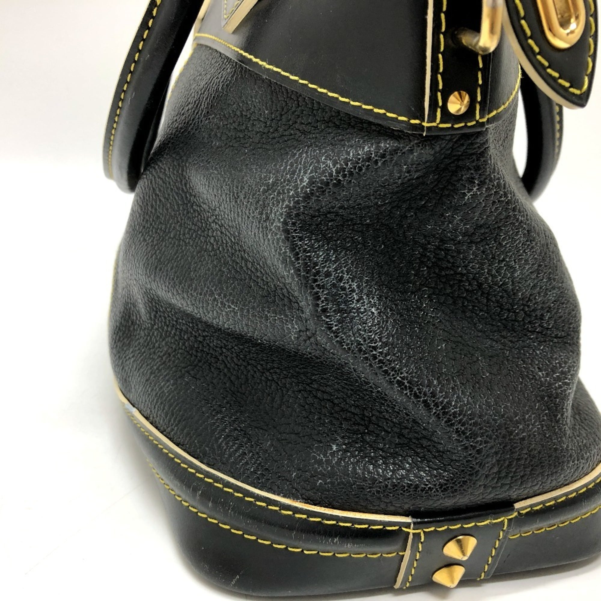 Louis Vuitton Black Suhali Leather Handbag Tote Bag (Pre-Owned)