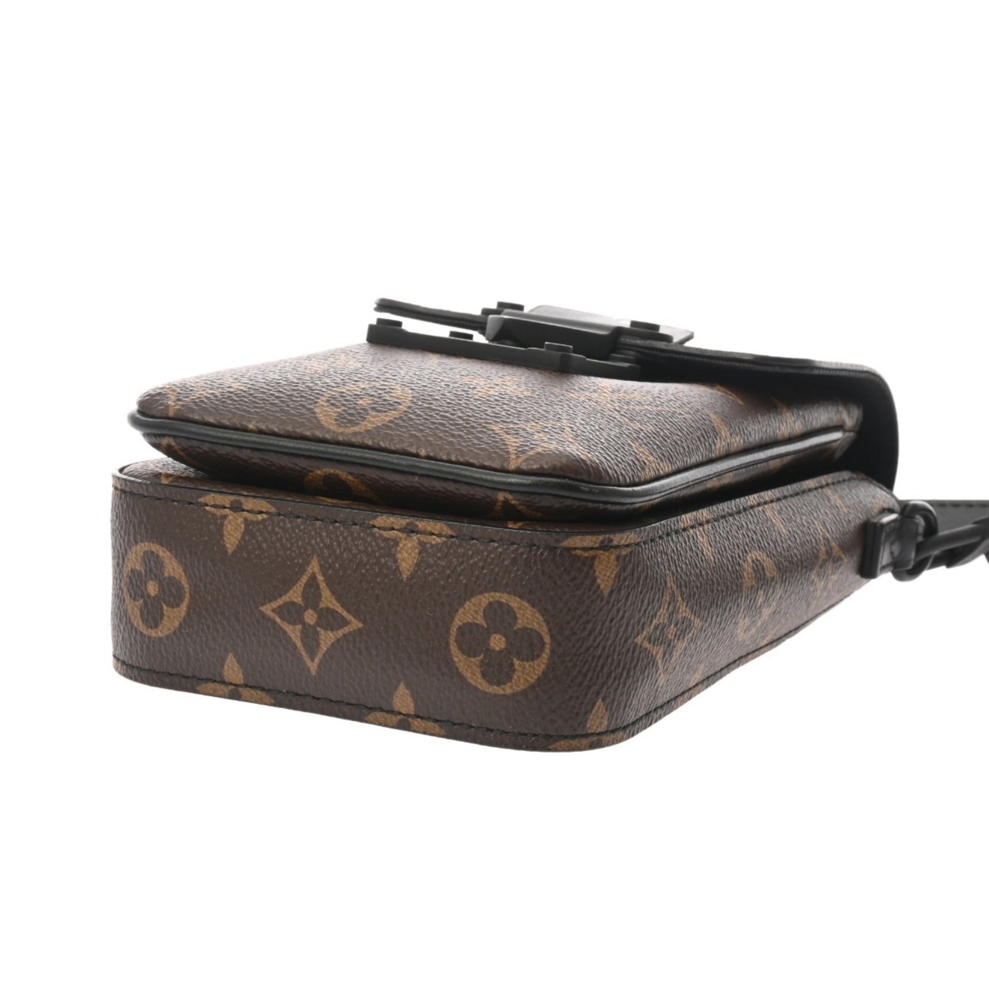 Louis Vuitton Black Brown Monogram Shoulder Bag (Pre-Owned)