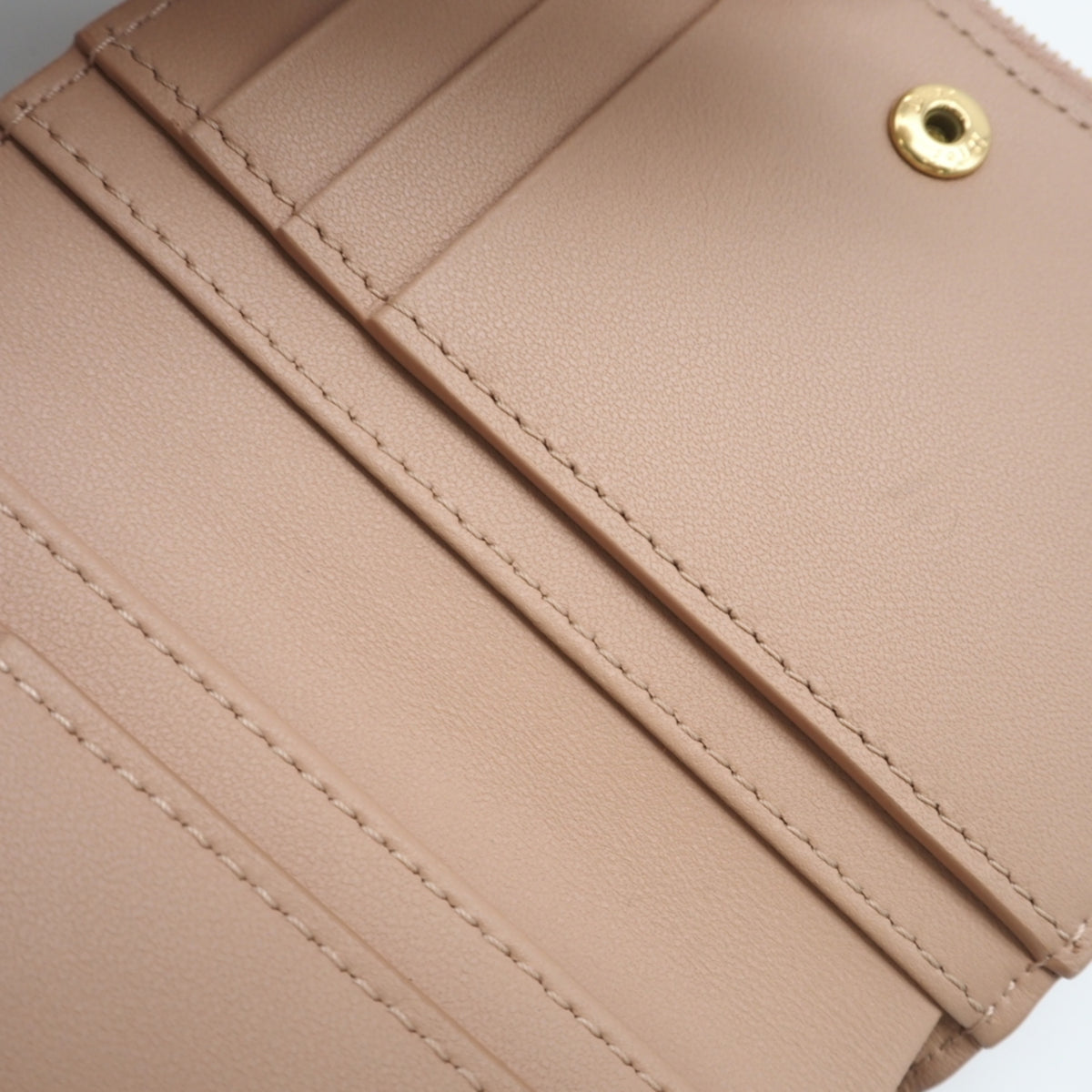 Christian Dior Pink Beige Leather Wallet (Bi-Fold) (Pre-Owned)