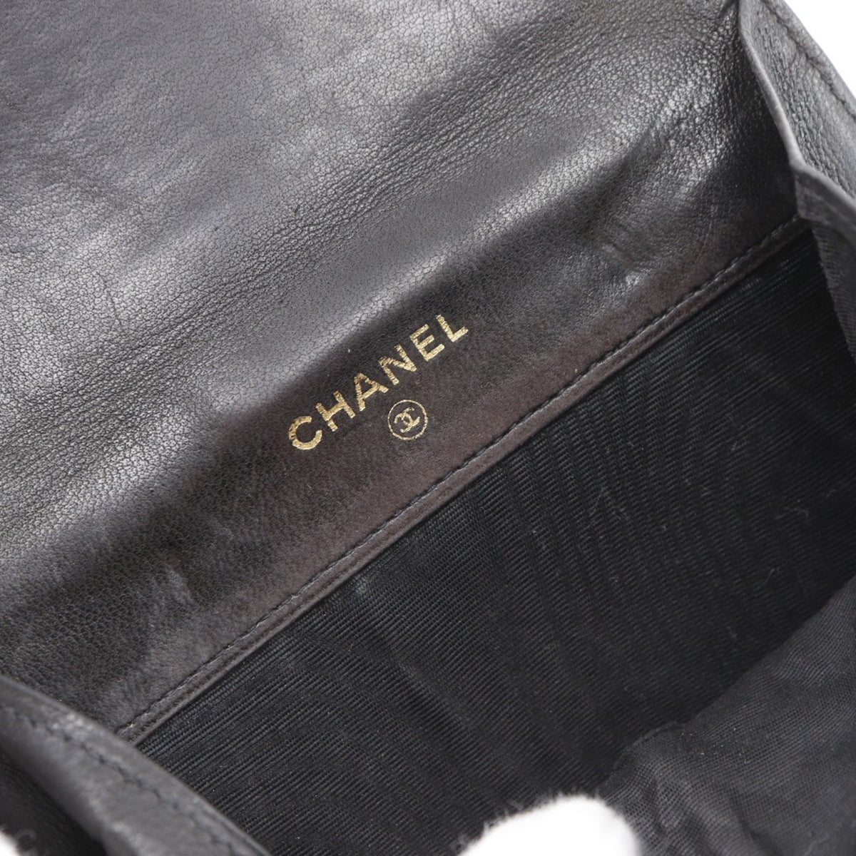 Chanel Black Leather Wallet (Bi-Fold) (Pre-Owned)