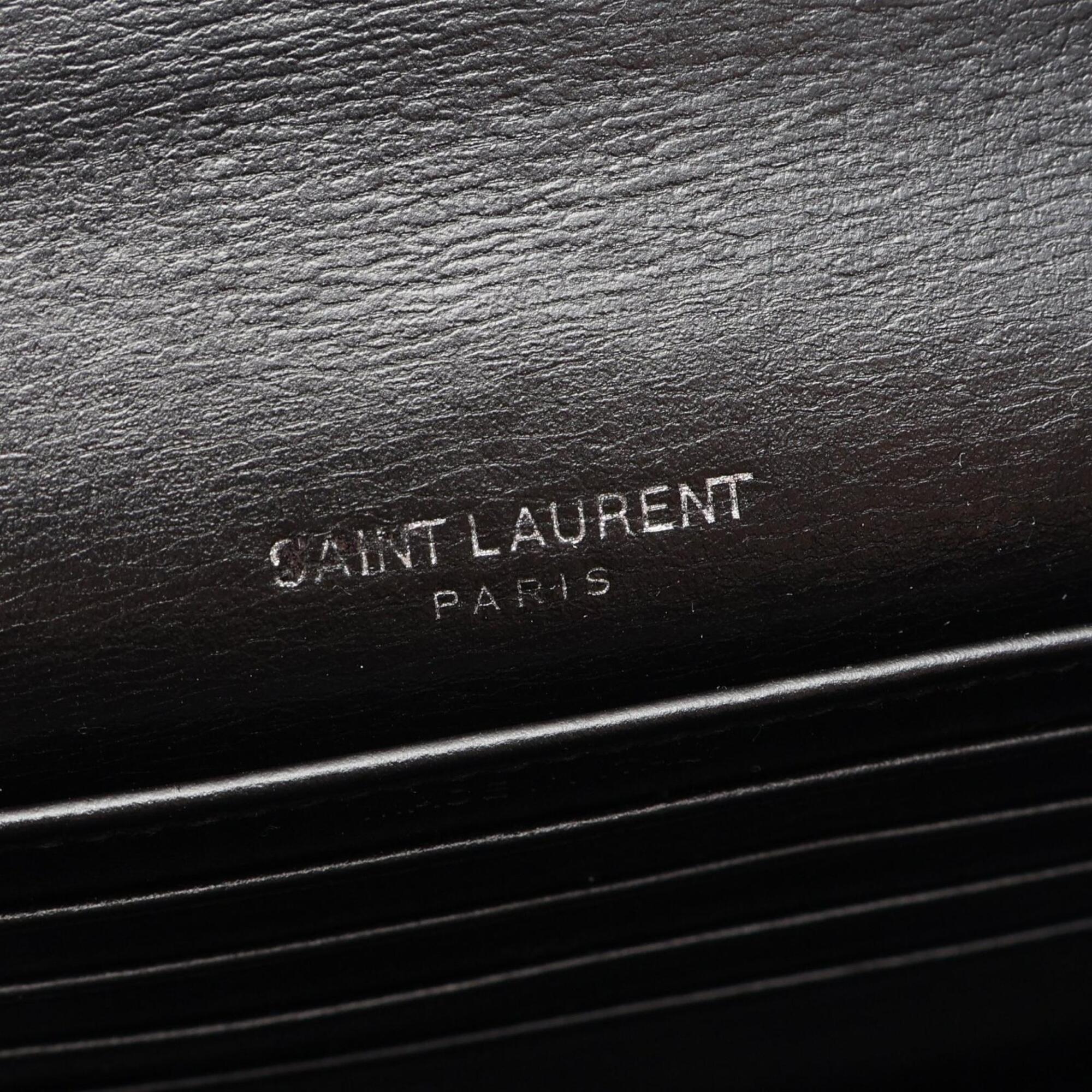 Yves Saint Laurent Black Leather Handbag Shoulder Bag (Pre-Owned)