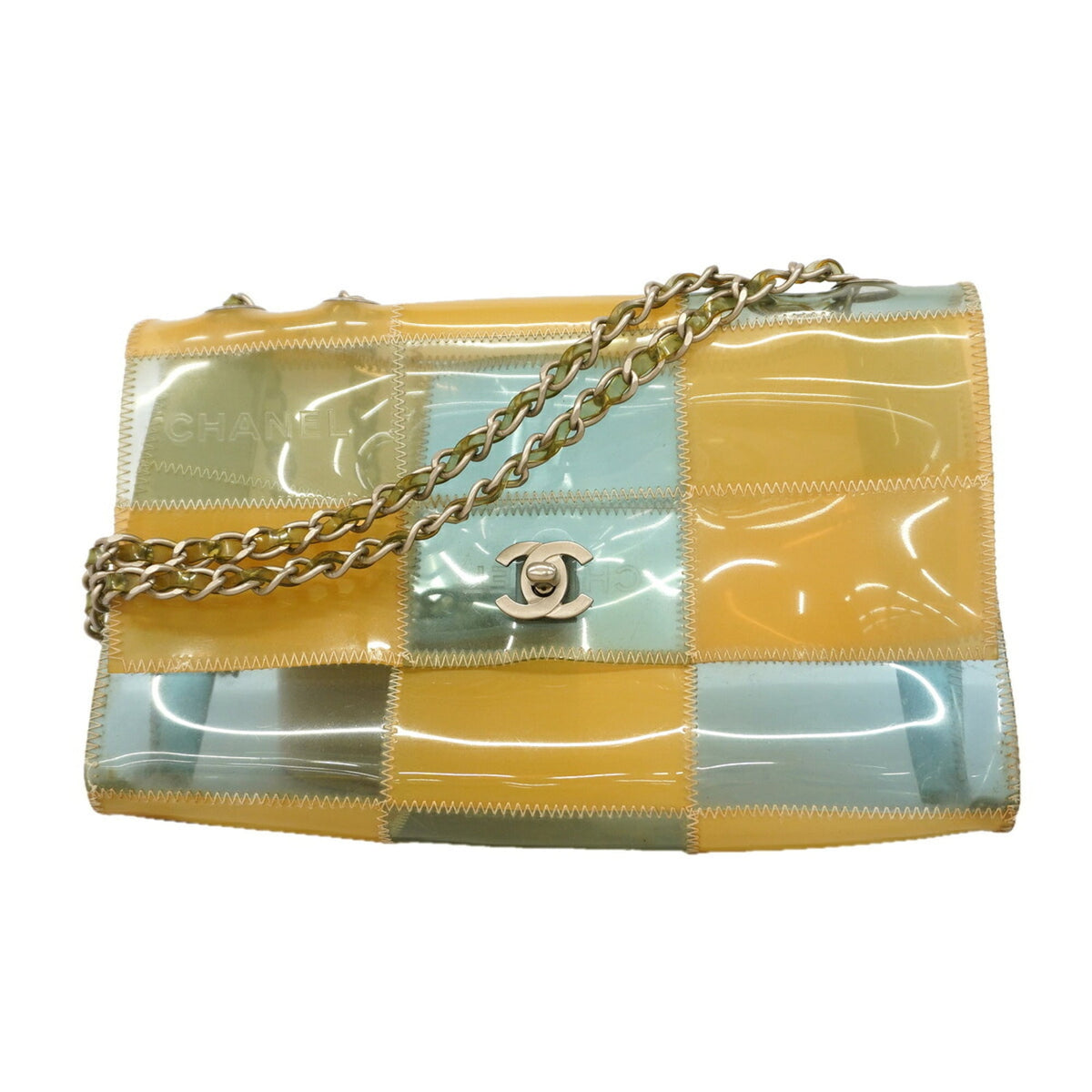 Chanel Beige Vinyl Shoulder Bag (Pre-Owned)