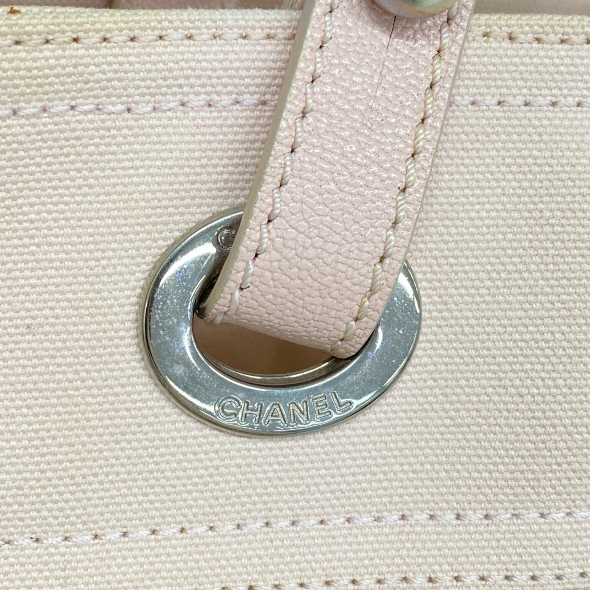 Chanel Pink Canvas Tote Bag (Pre-Owned)