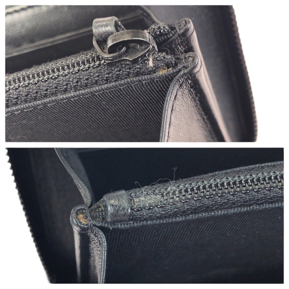 Chanel Black Leather Long Wallet (Bi-Fold) (Pre-Owned)