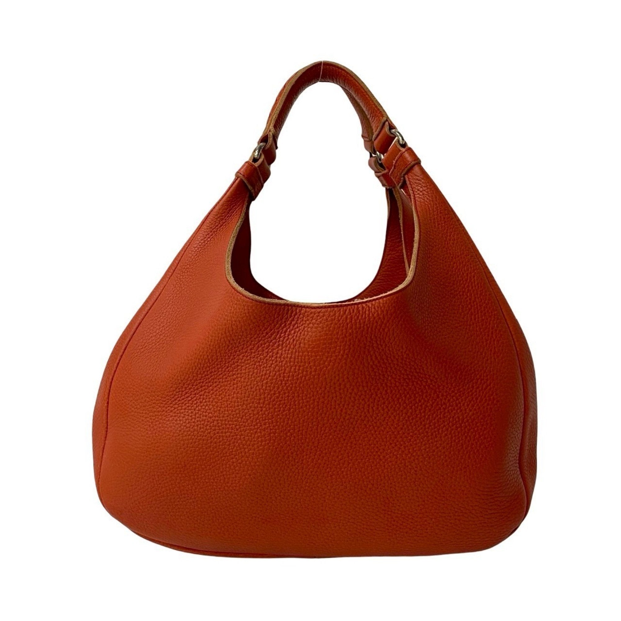 Bottega Veneta Orange Leather Handbag Tote Bag (Pre-Owned)