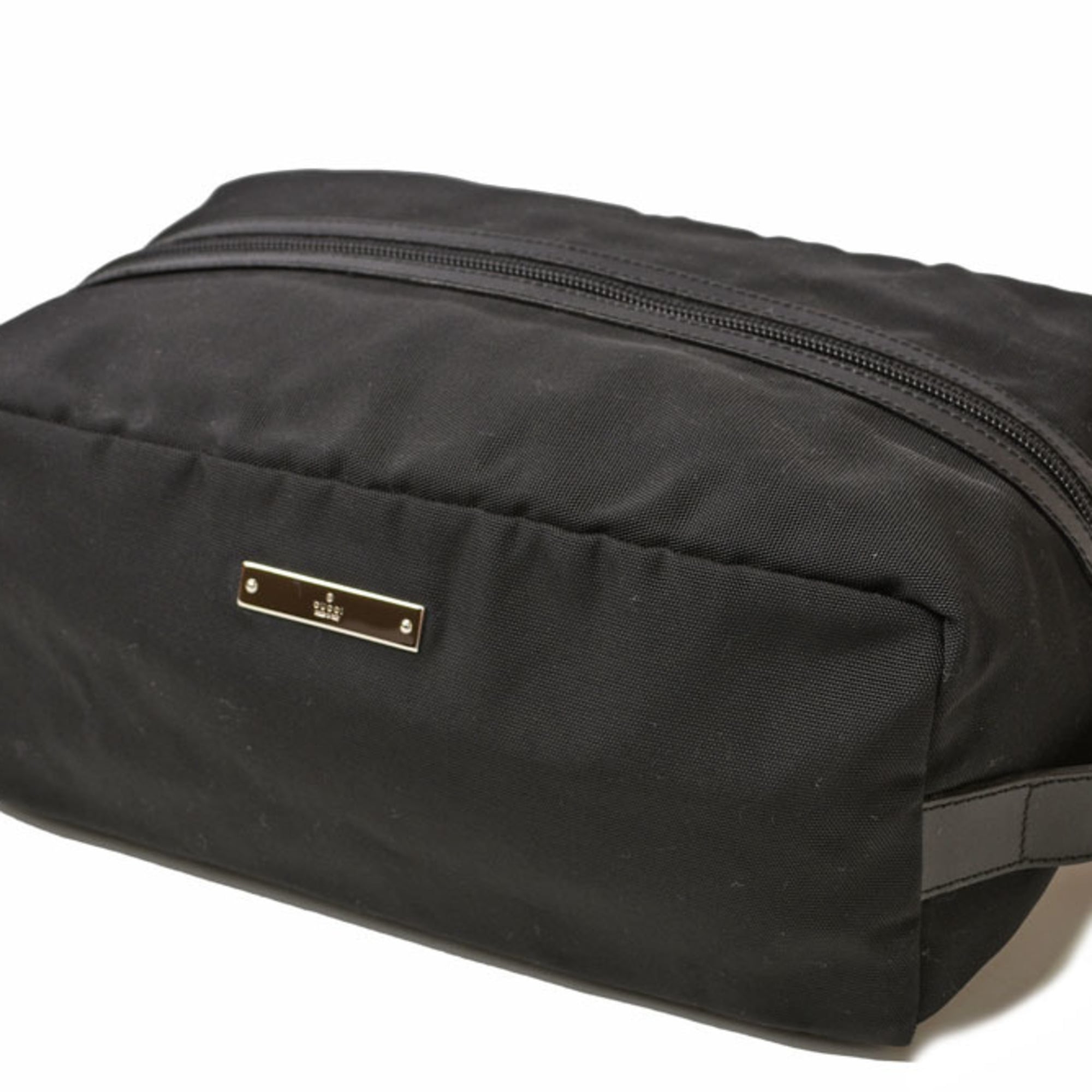 Gucci Black Nylon Canvas Clutch Bag Pouch (Pre-Owned)