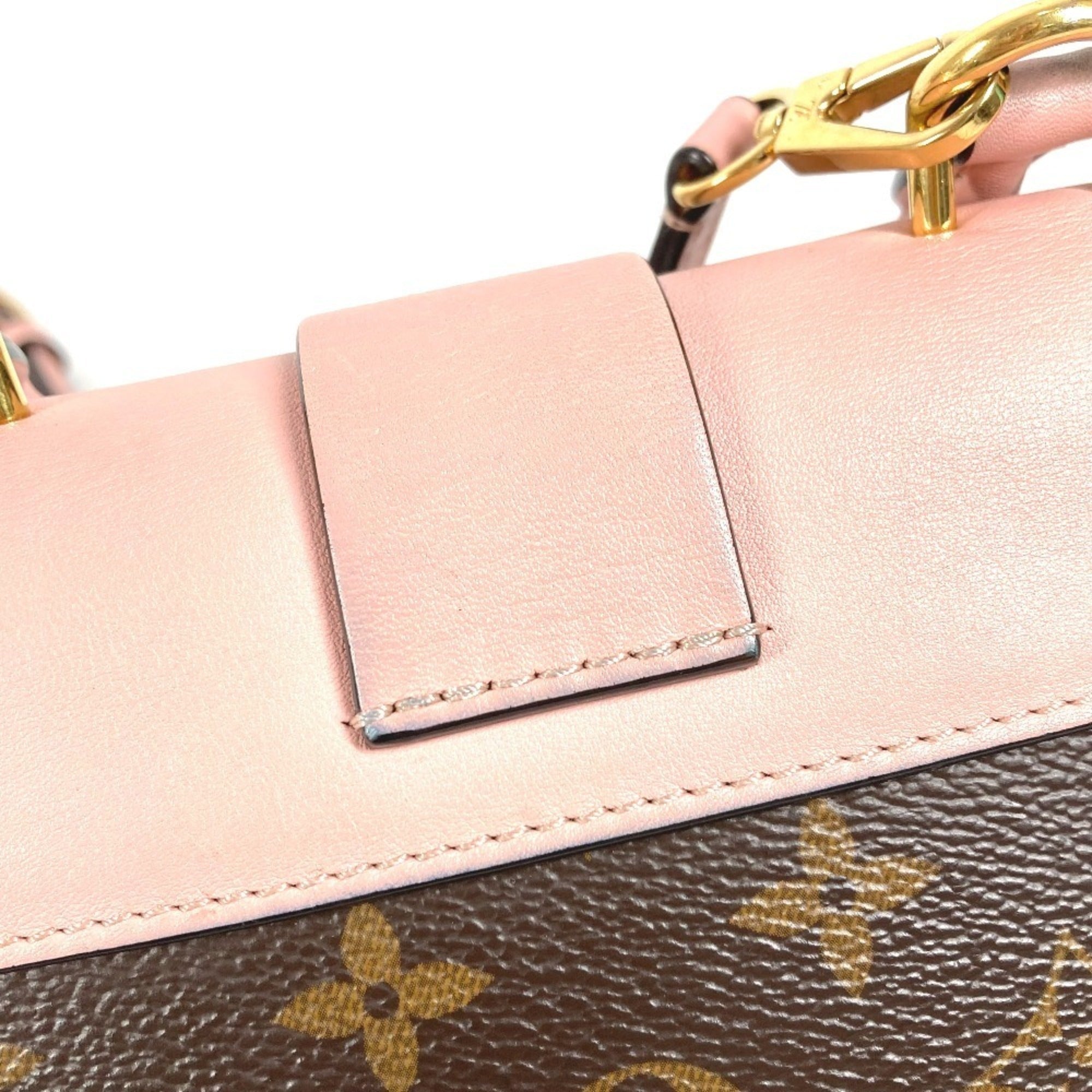 Louis Vuitton Monogram Brown Pink Rose Poudre Monogram Leather Handbag Shoulder Bag (Pre-Owned)