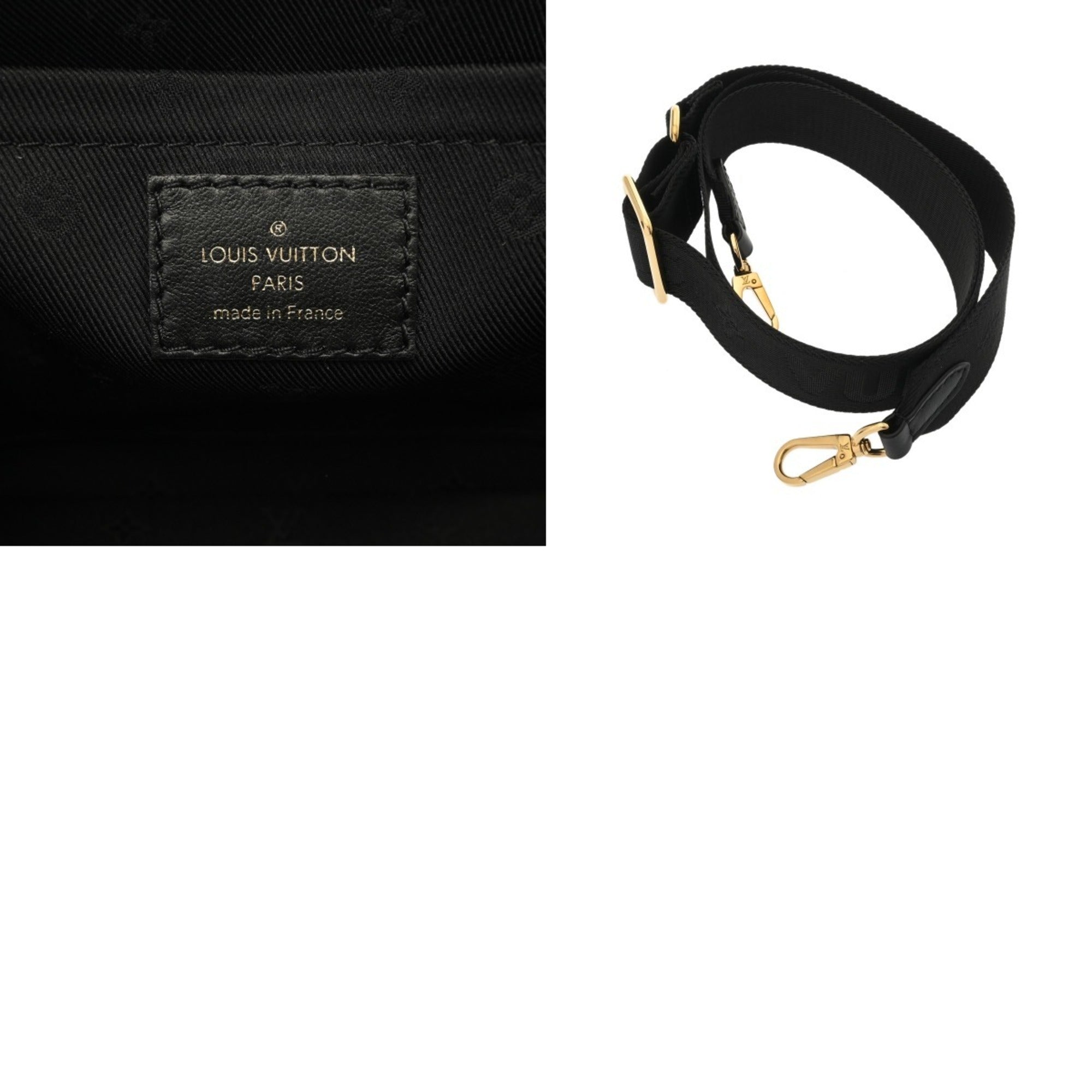 Louis Vuitton Black Leather Handbag (Pre-Owned)
