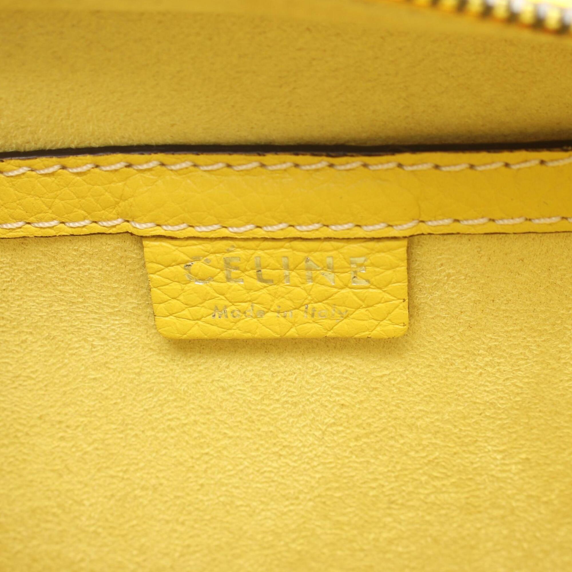 Celine Yellow Leather Handbag (Pre-Owned)