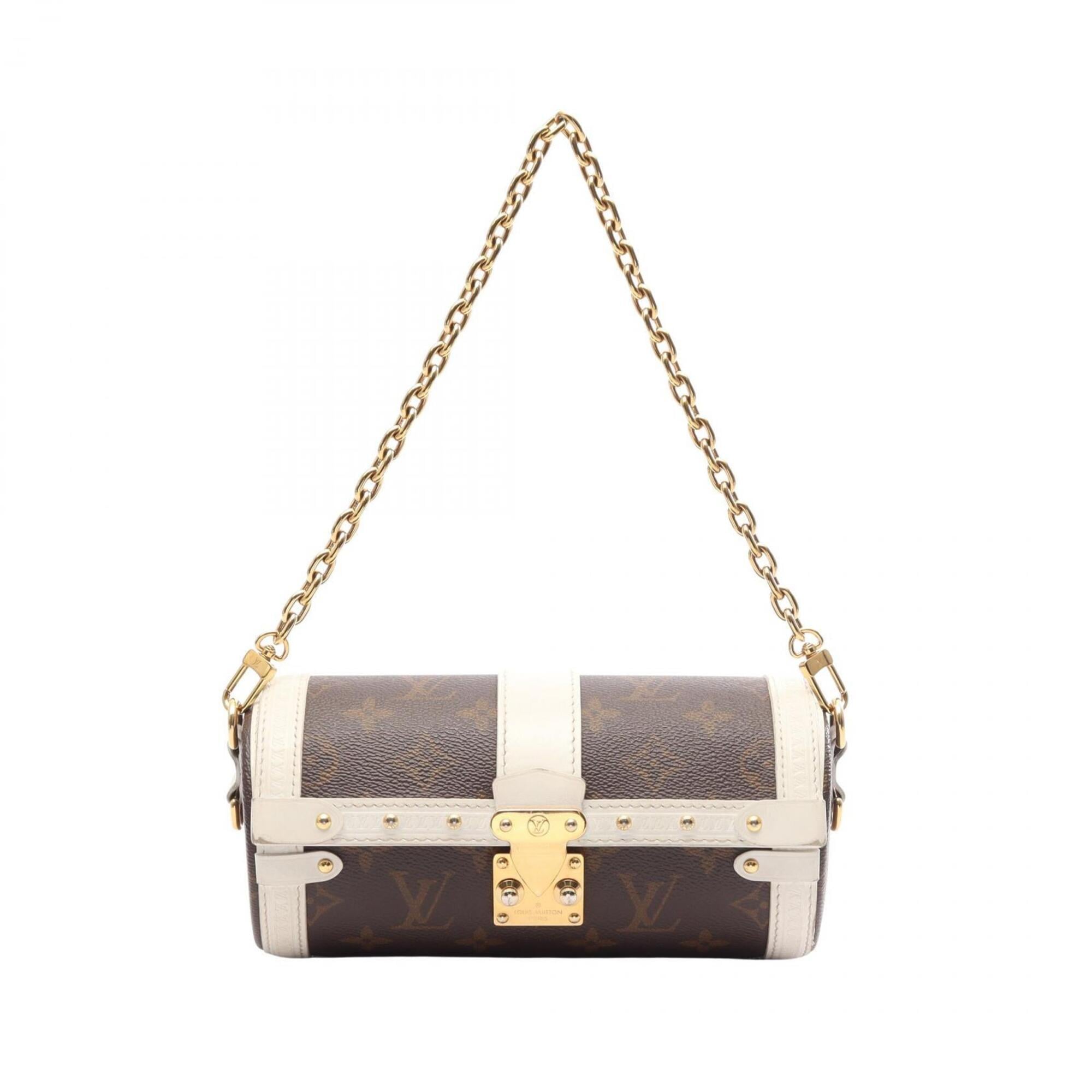 Louis Vuitton Brown White Pvc Leather Handbag Shoulder Bag (Pre-Owned)